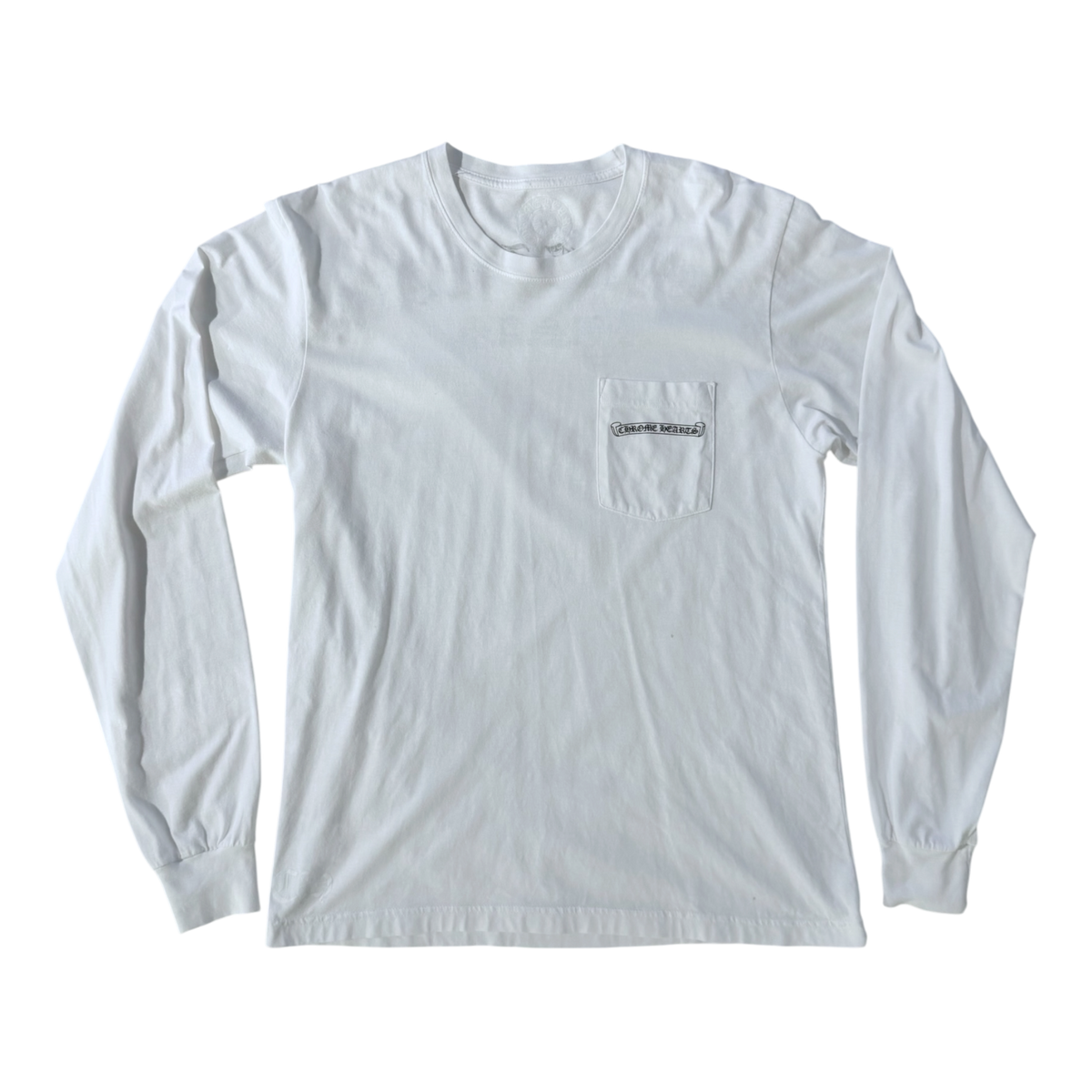 White & Black Scroll Logo Long Sleeve