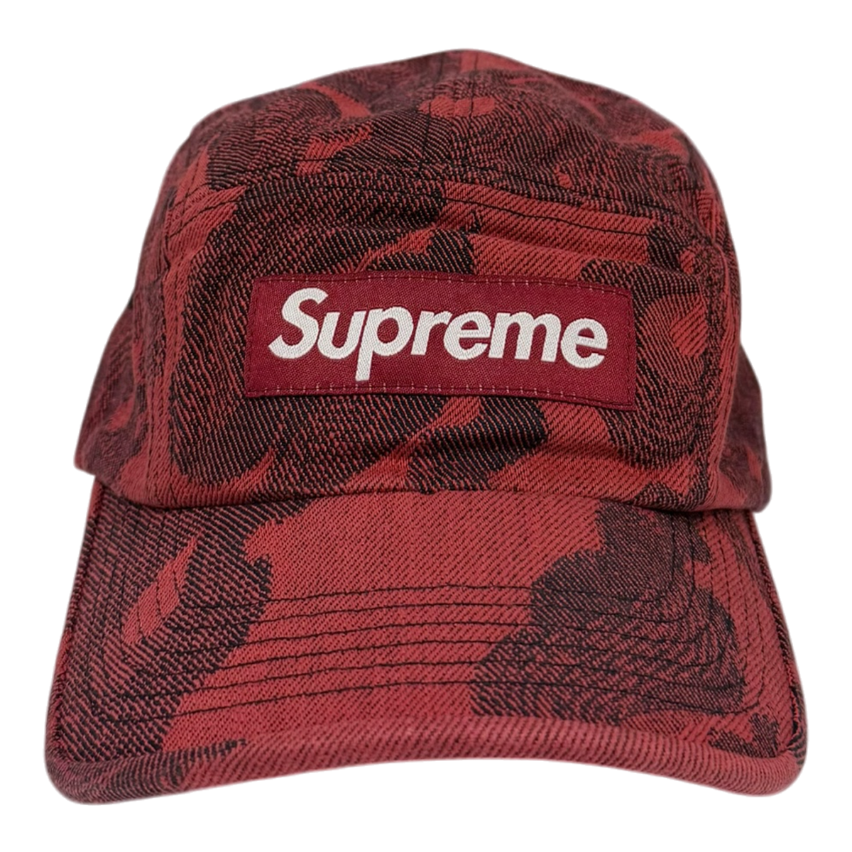 Flames Jacquard Denim Camp Cap