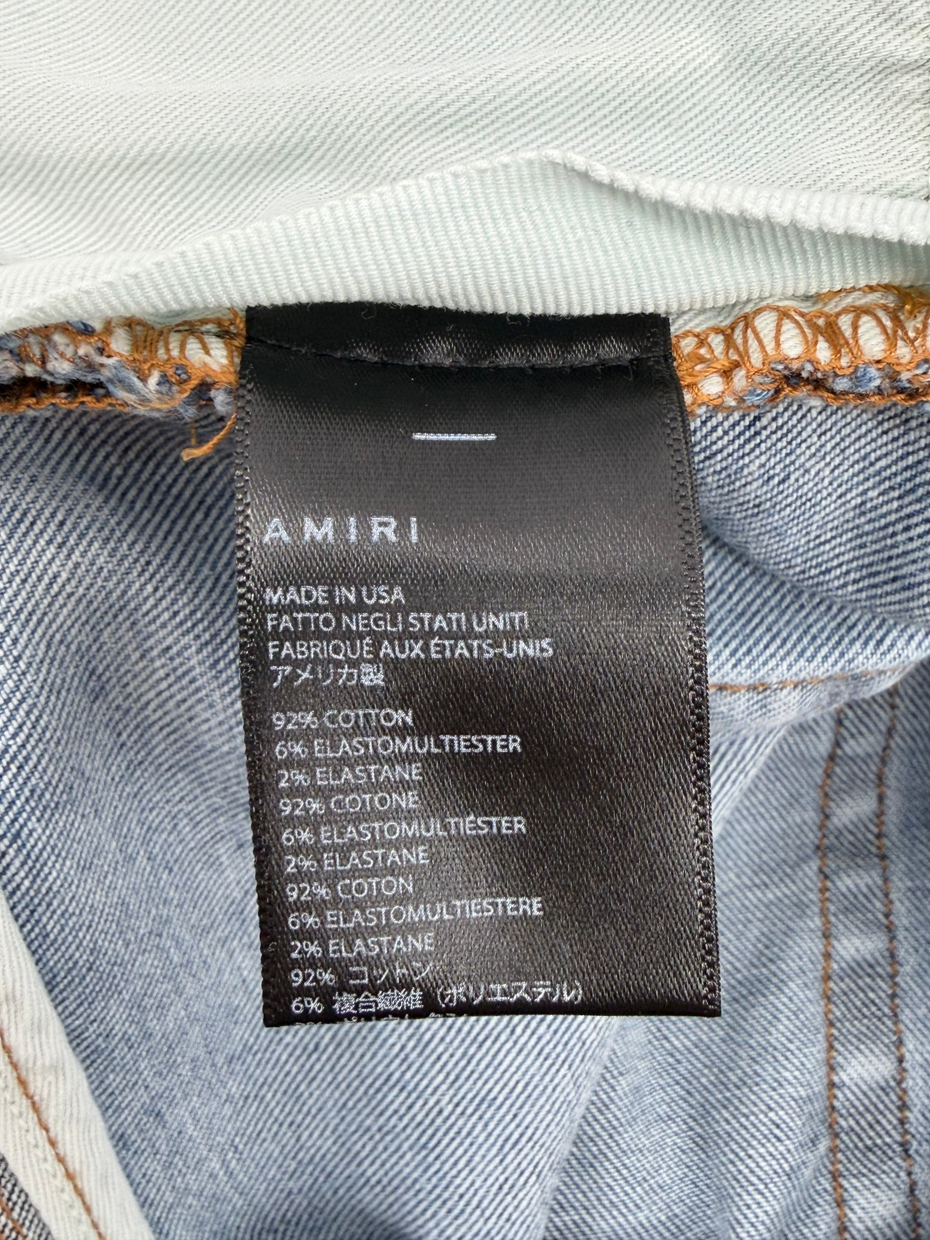 Pajama Art Patch Skinny Jeans Blue