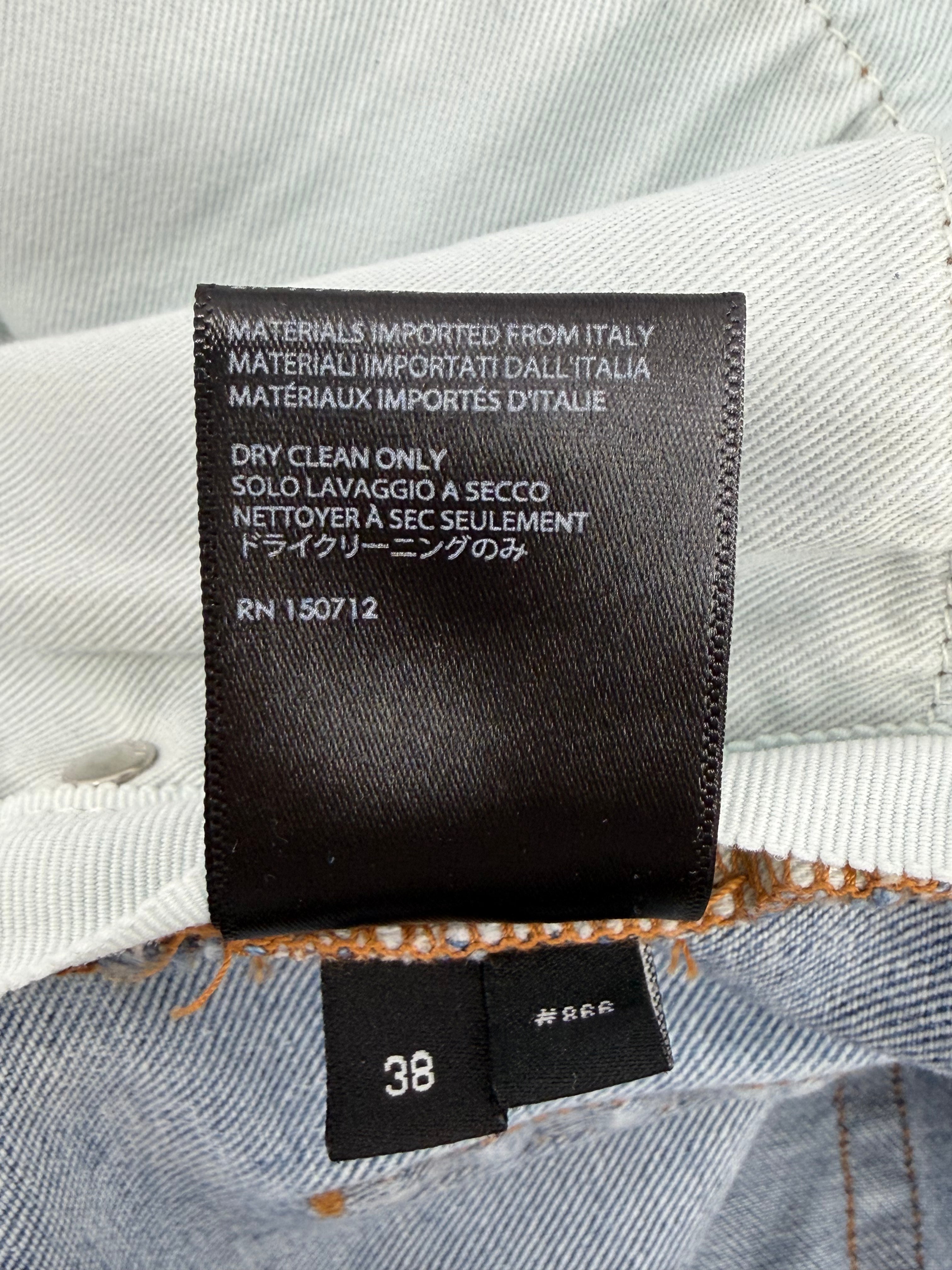 Pajama Art Patch Skinny Jeans Blue