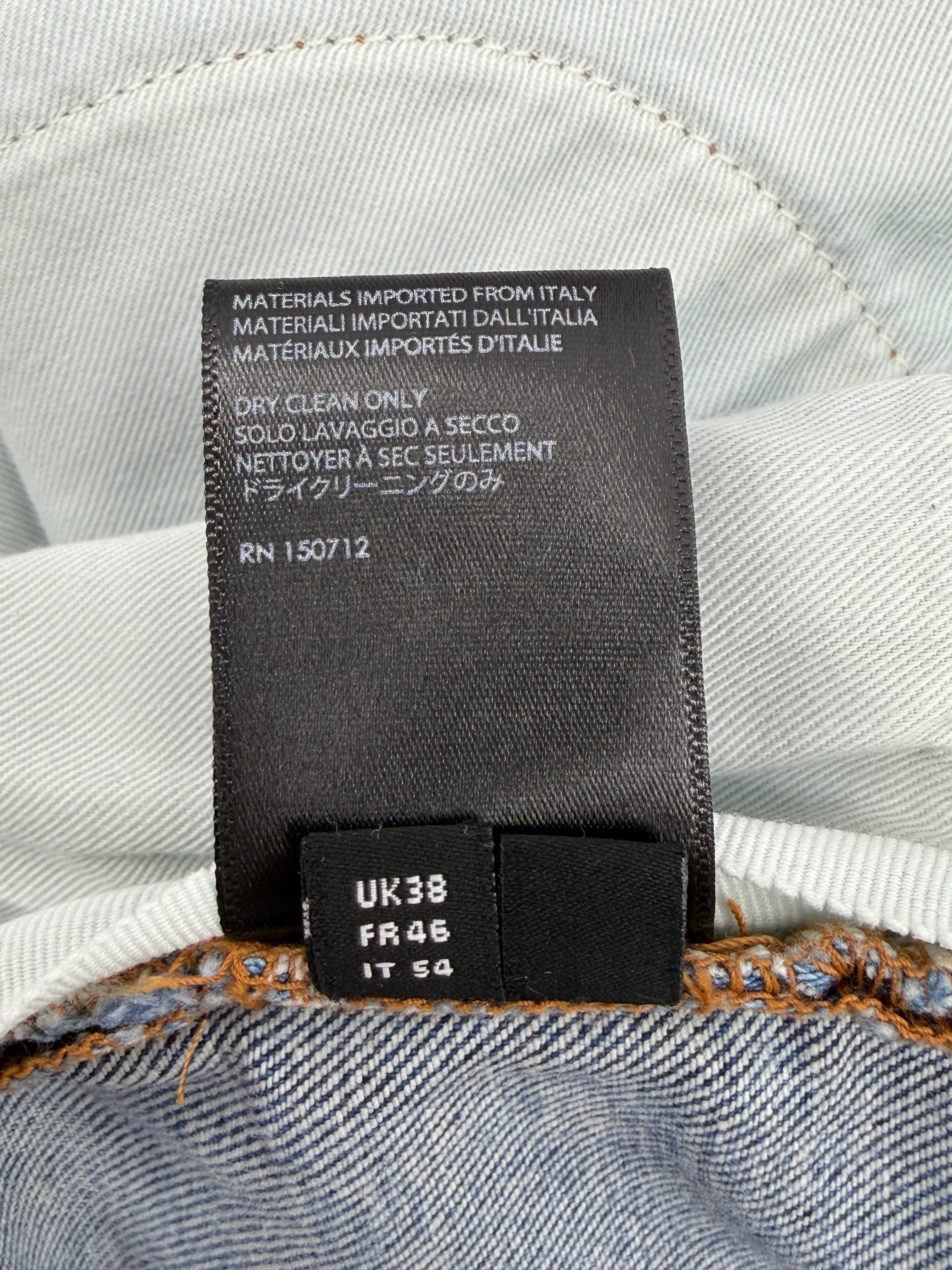 Pajama Art Patch Skinny Jeans Blue