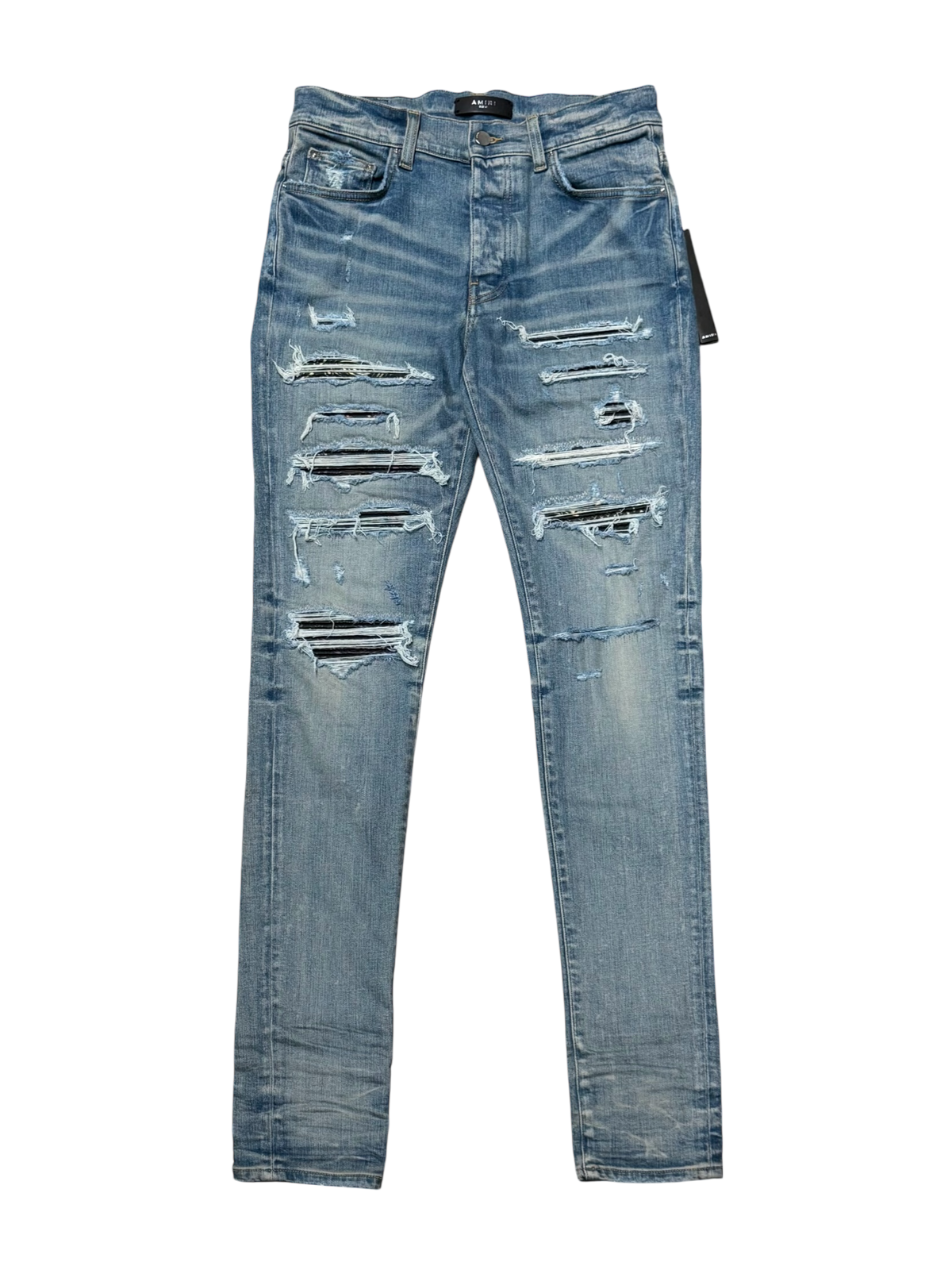 Clay Indigo Rainbow Bandana Patch Thrasher Jeans