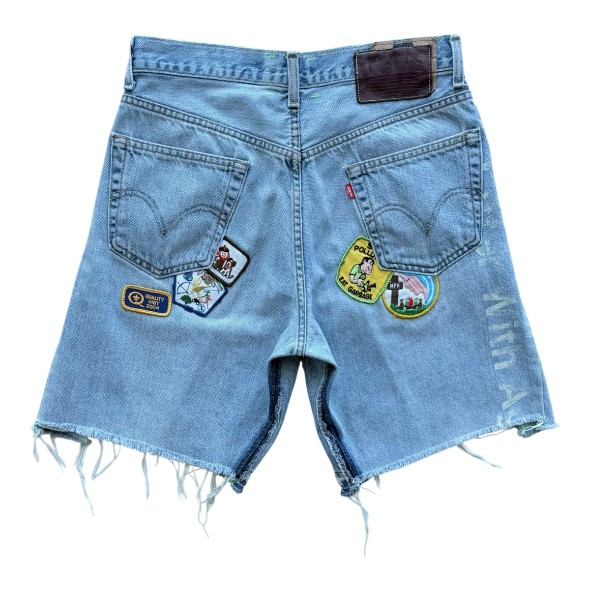 Triple Wide Long Patchwork Shorts