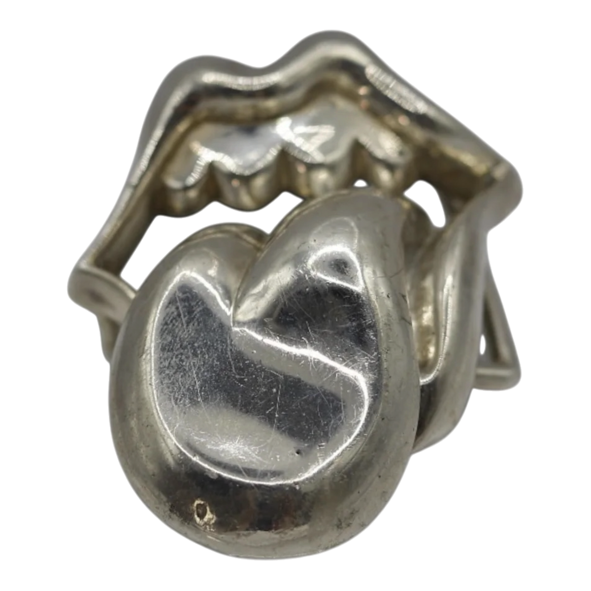 Rolling Stone Belt Buckle in Silver