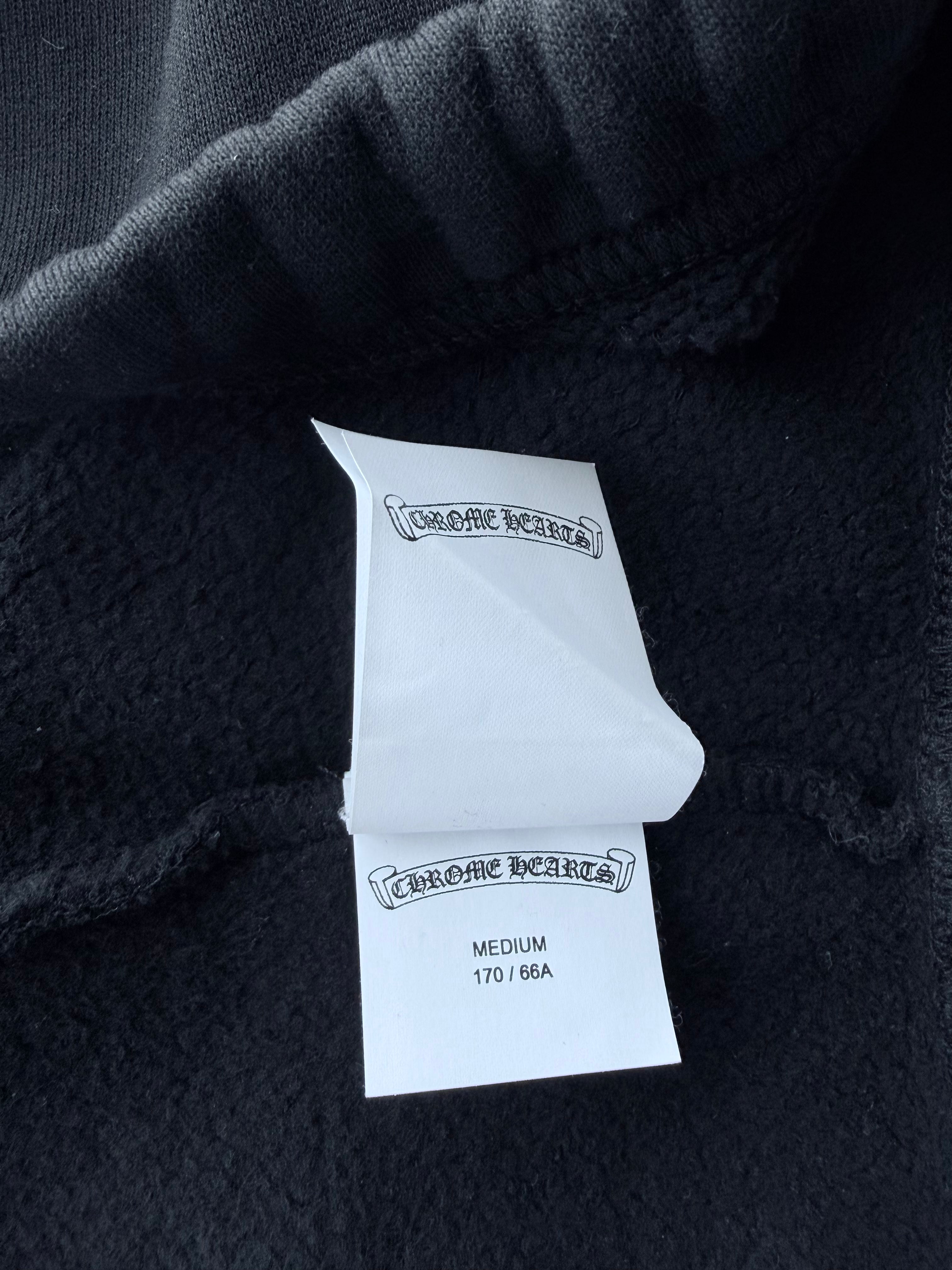 Patent Leather & Calf Hair Cross Patch Sweatpants Black