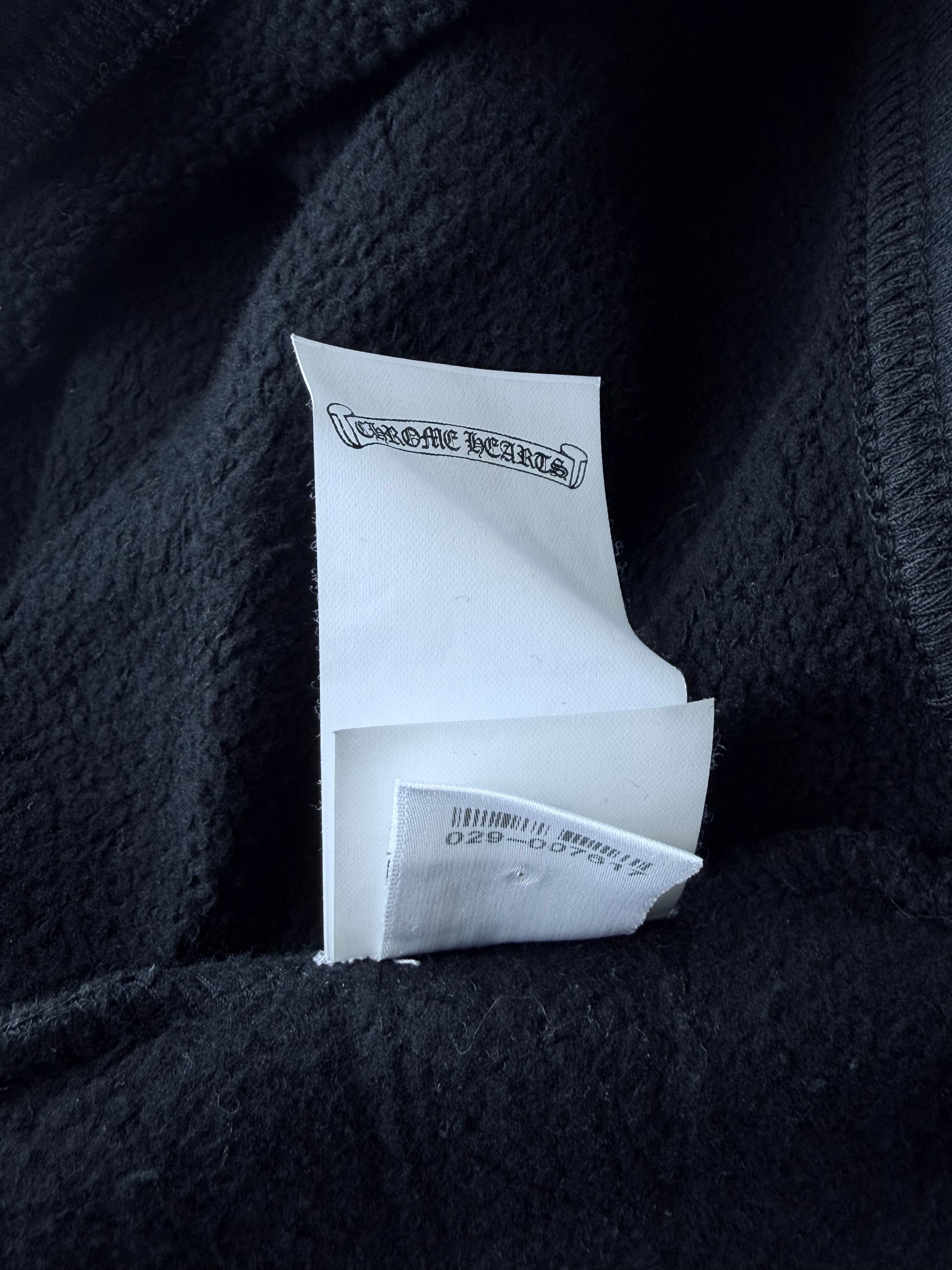 Patent Leather & Calf Hair Cross Patch Sweatpants Black