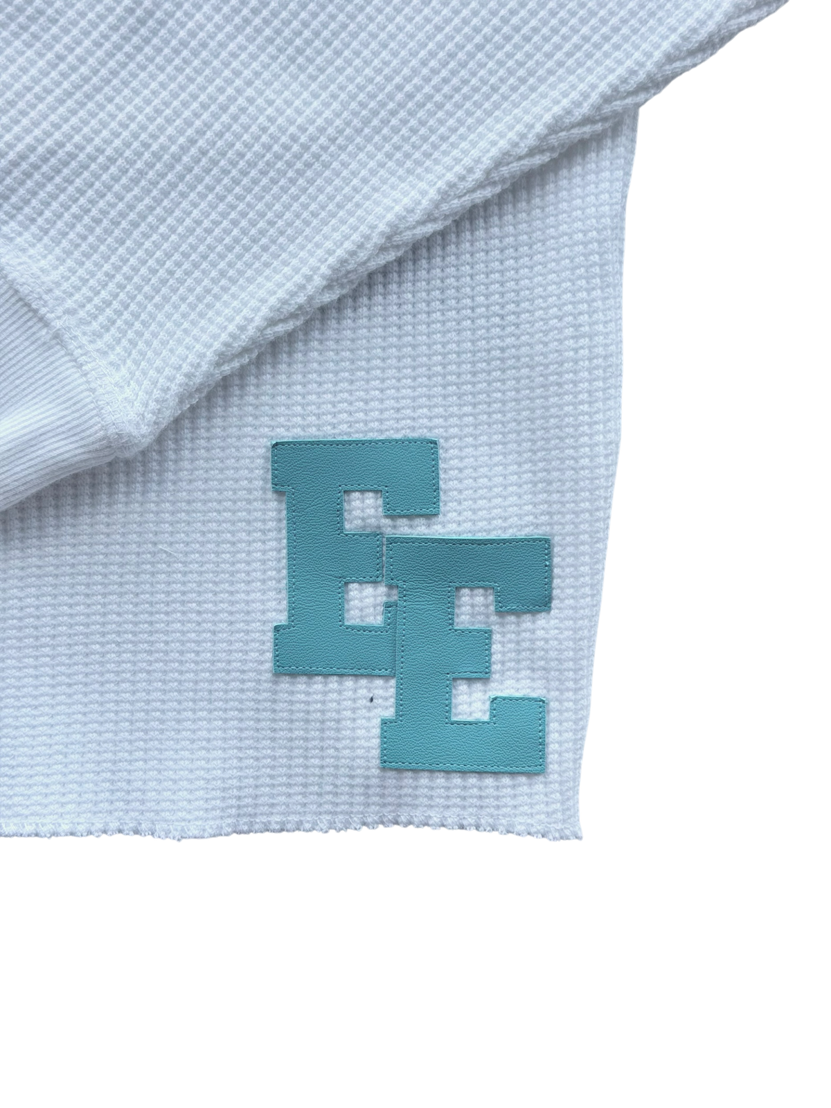 Blue Patch White Thermal Longsleeve