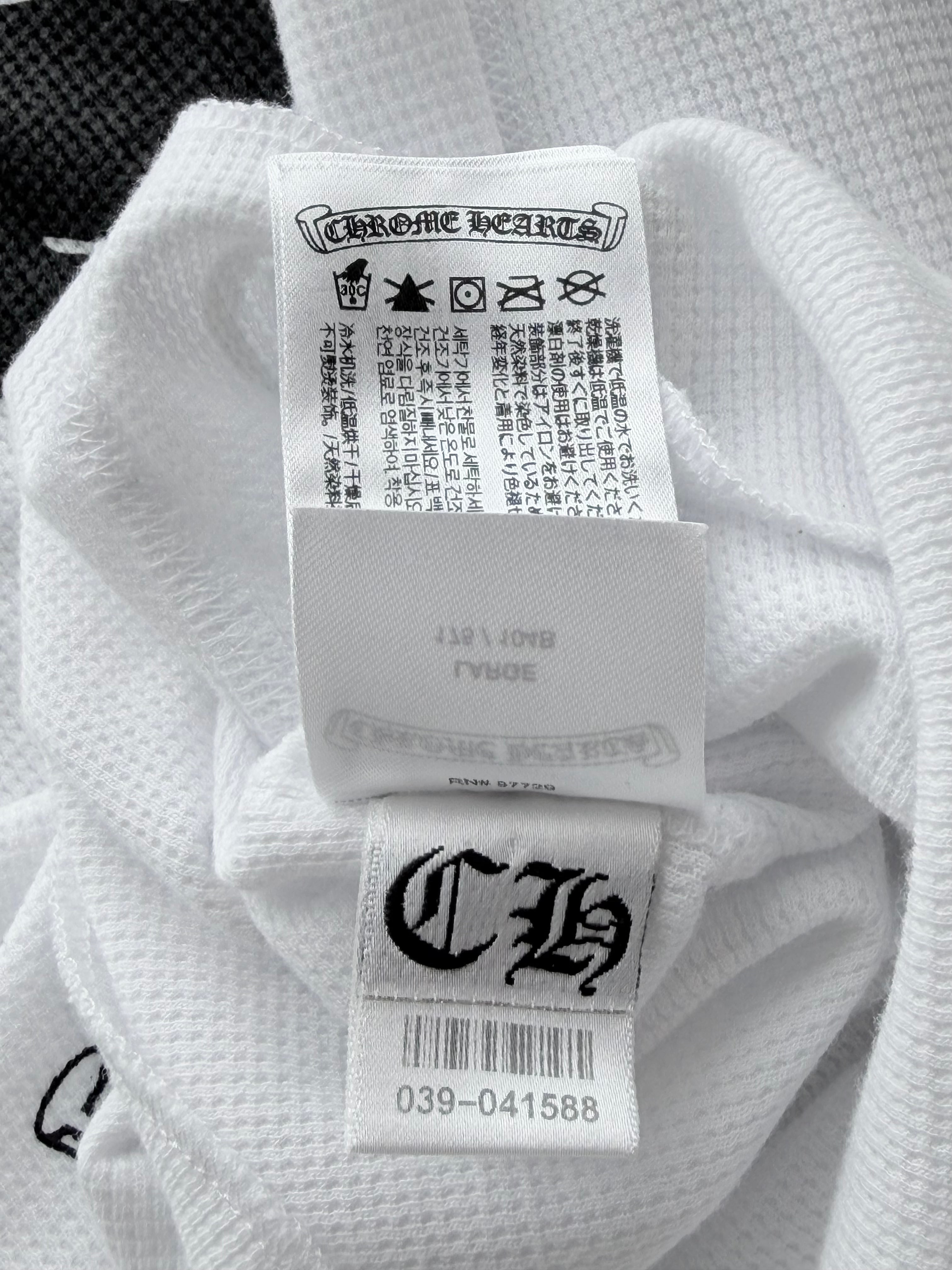 Dagger White Waffle Thermal Long Sleeve Tee