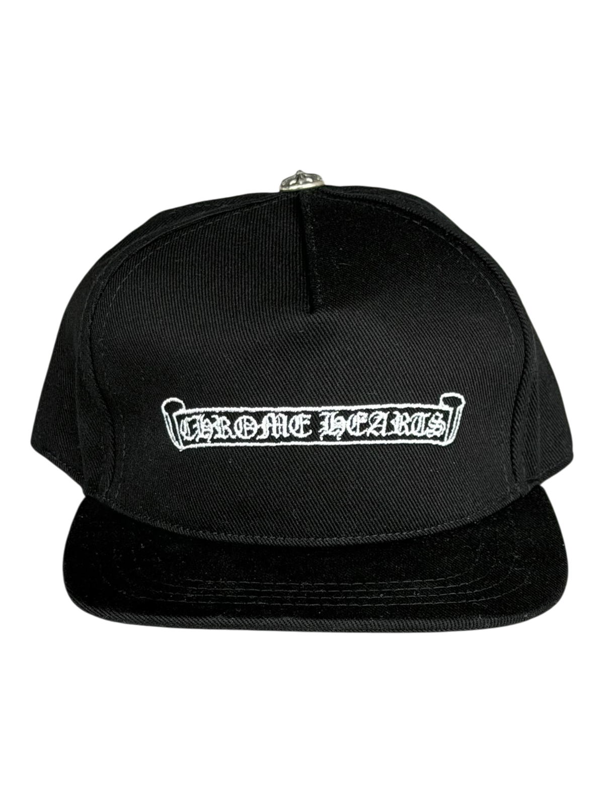 Embroidered Scroll Logo Baseball Hat