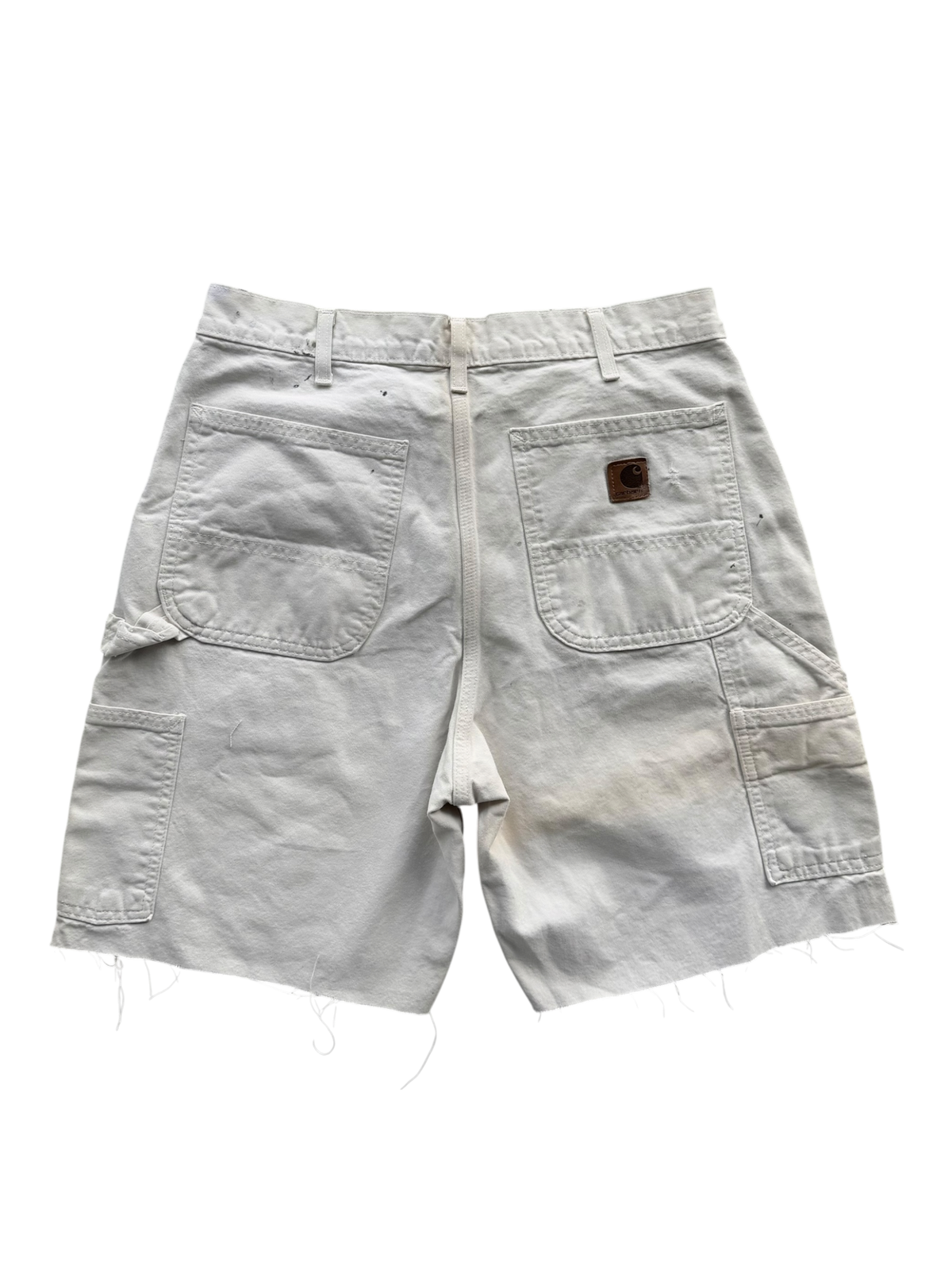 Two Toned Pink Cluster Patch Shorts White