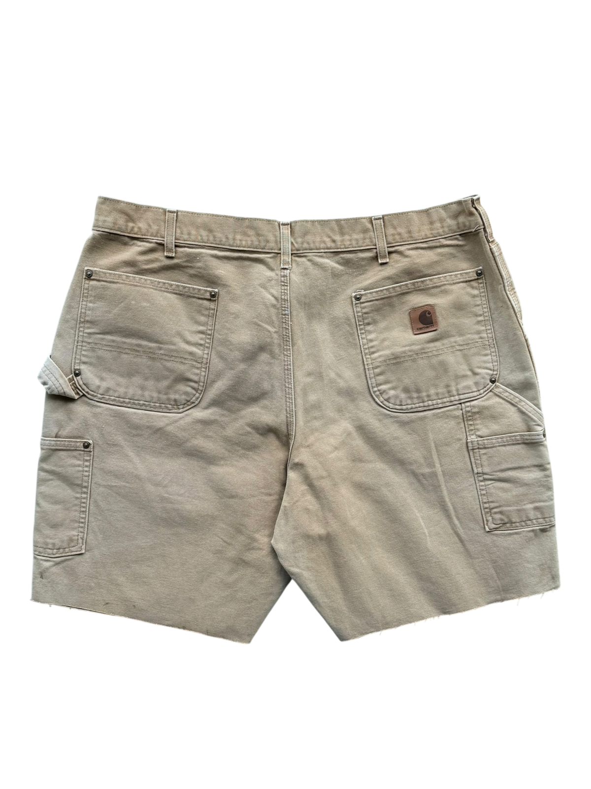 White & Yellow Croc Cluster Patch Shorts Tan