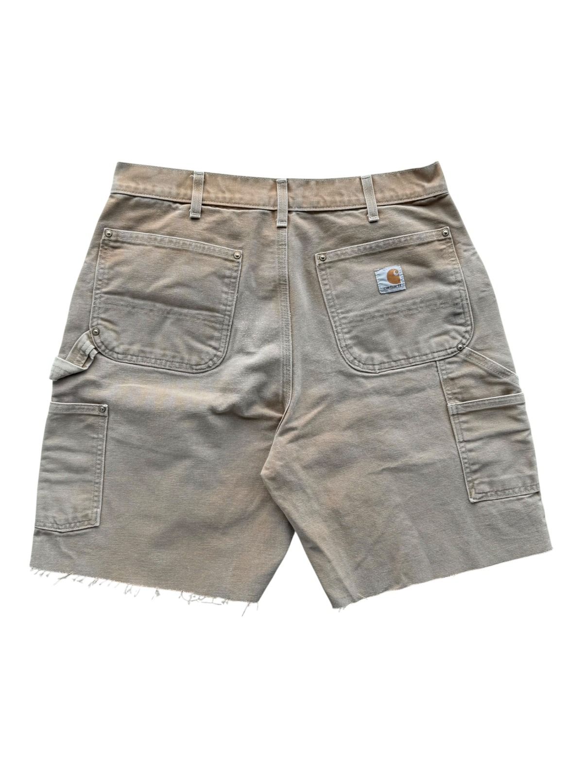 Black Croc Patch Shorts Tan