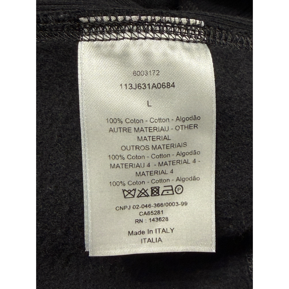 Black Oblique Relaxed-Fit Hooded Sweatshirt