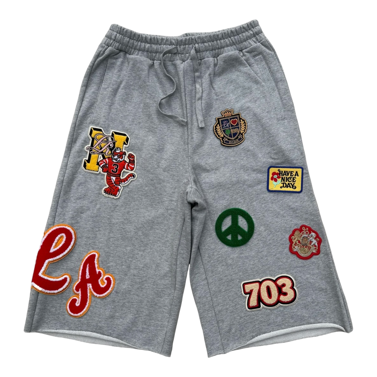 Grey Varsity Sweat Shorts