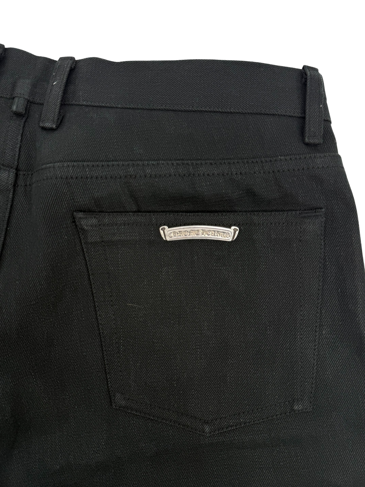 Black Fleur Knee Denim