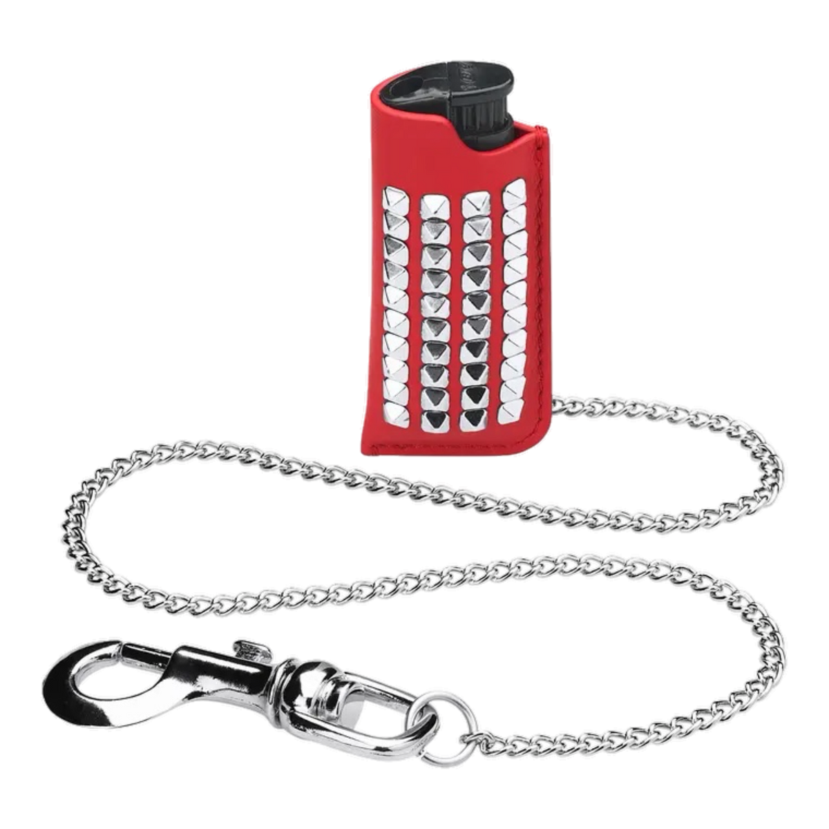 Supreme Studded Leather Lighter Holder Red