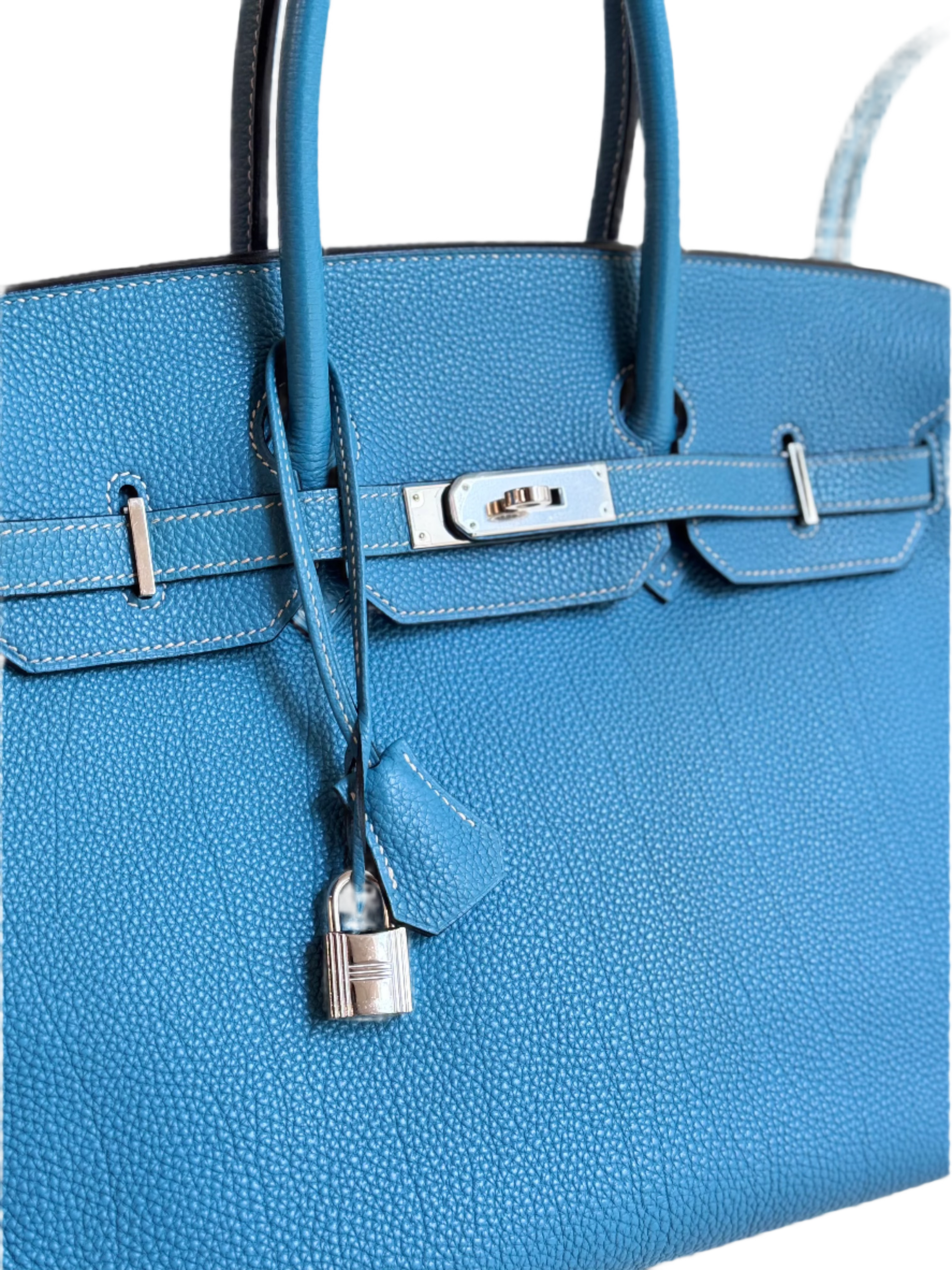 Blue Jean Birkin 35 in Togo Leather with Palladium Hardware
