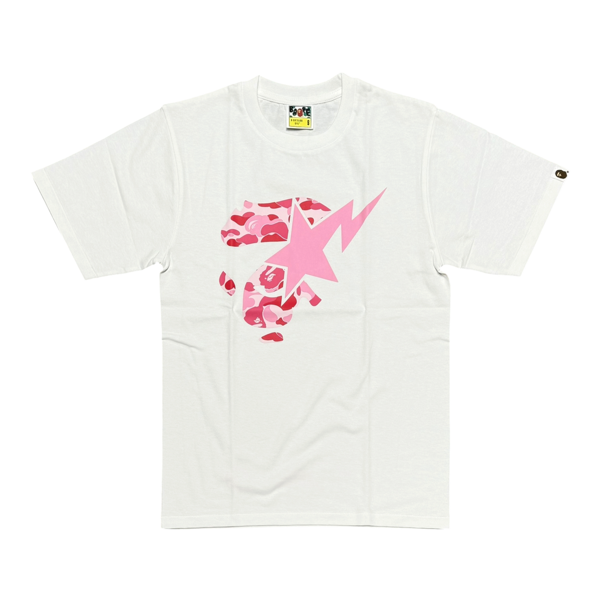 White Sakura Camo Face Sta Tee