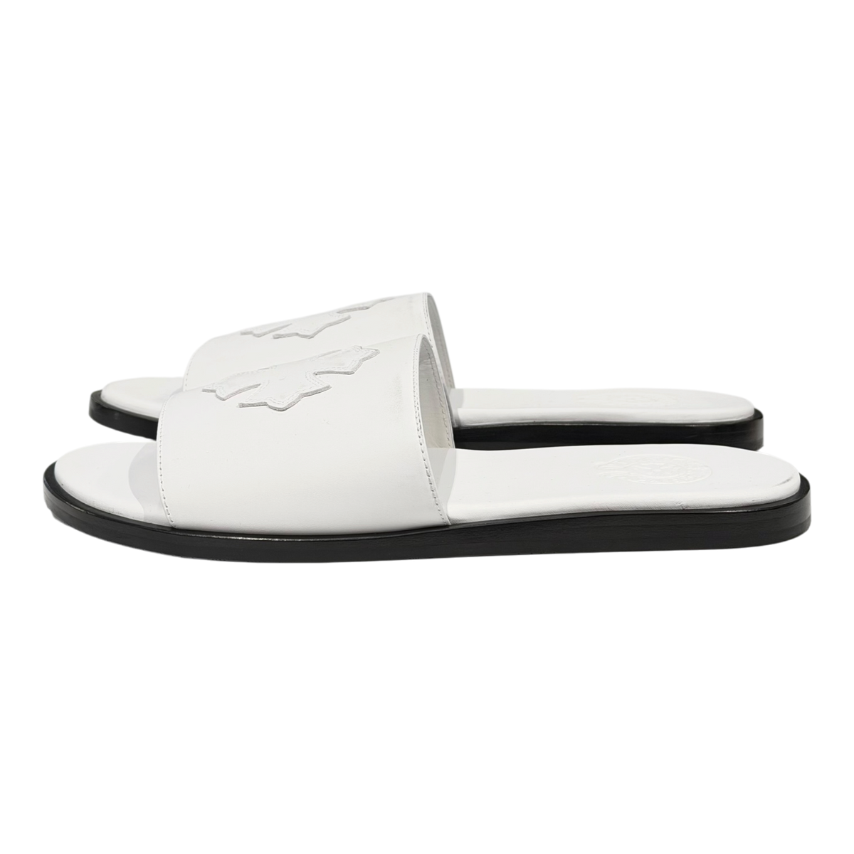 Cross Patch White Sandals