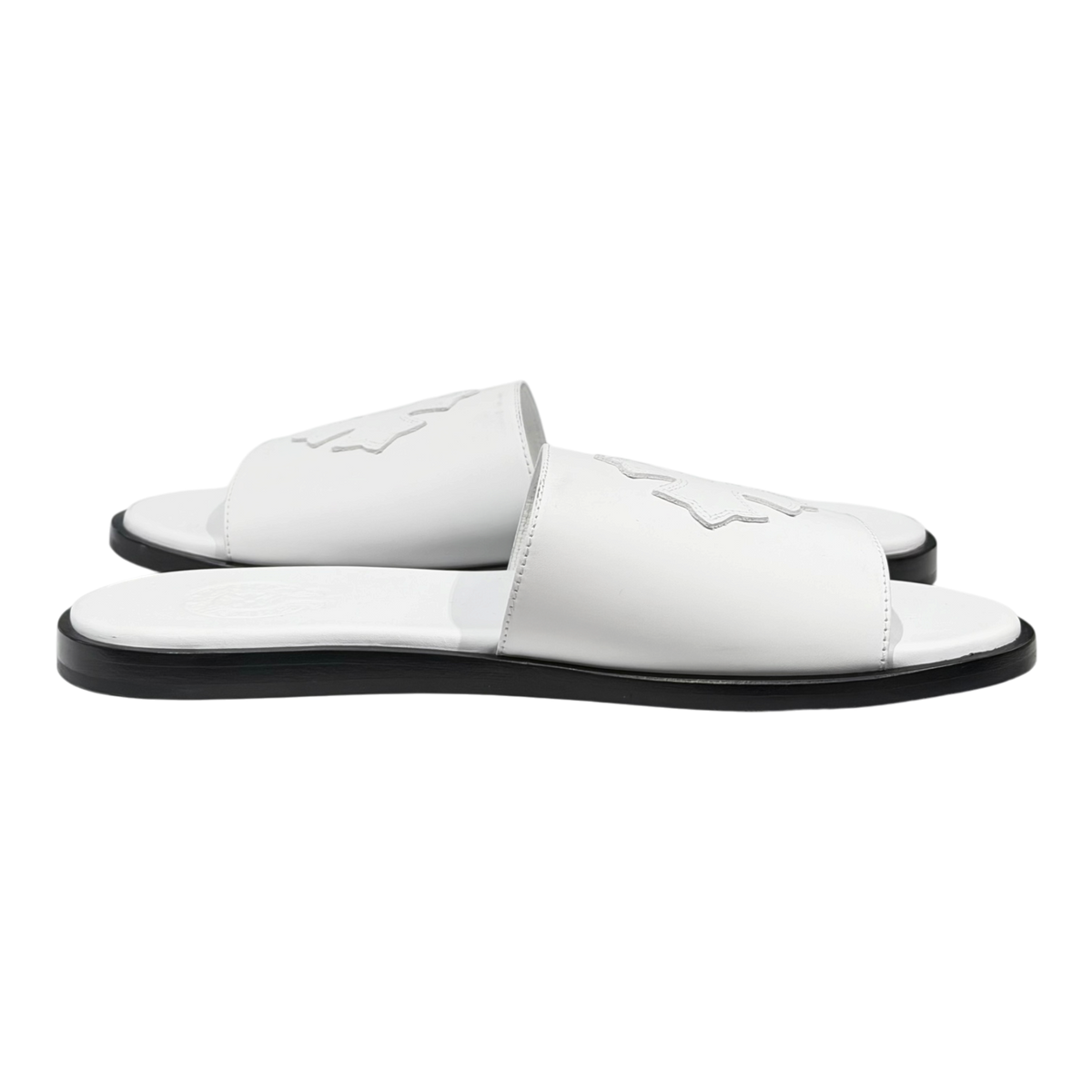 Cross Patch White Sandals