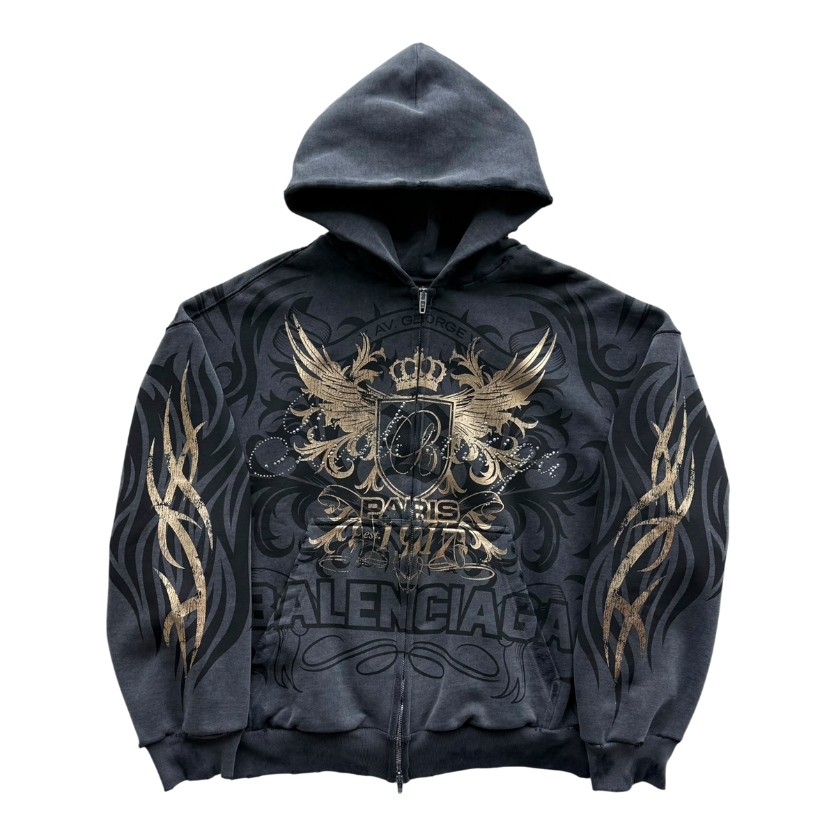 Tacky Gold Zip-Up Hoodie