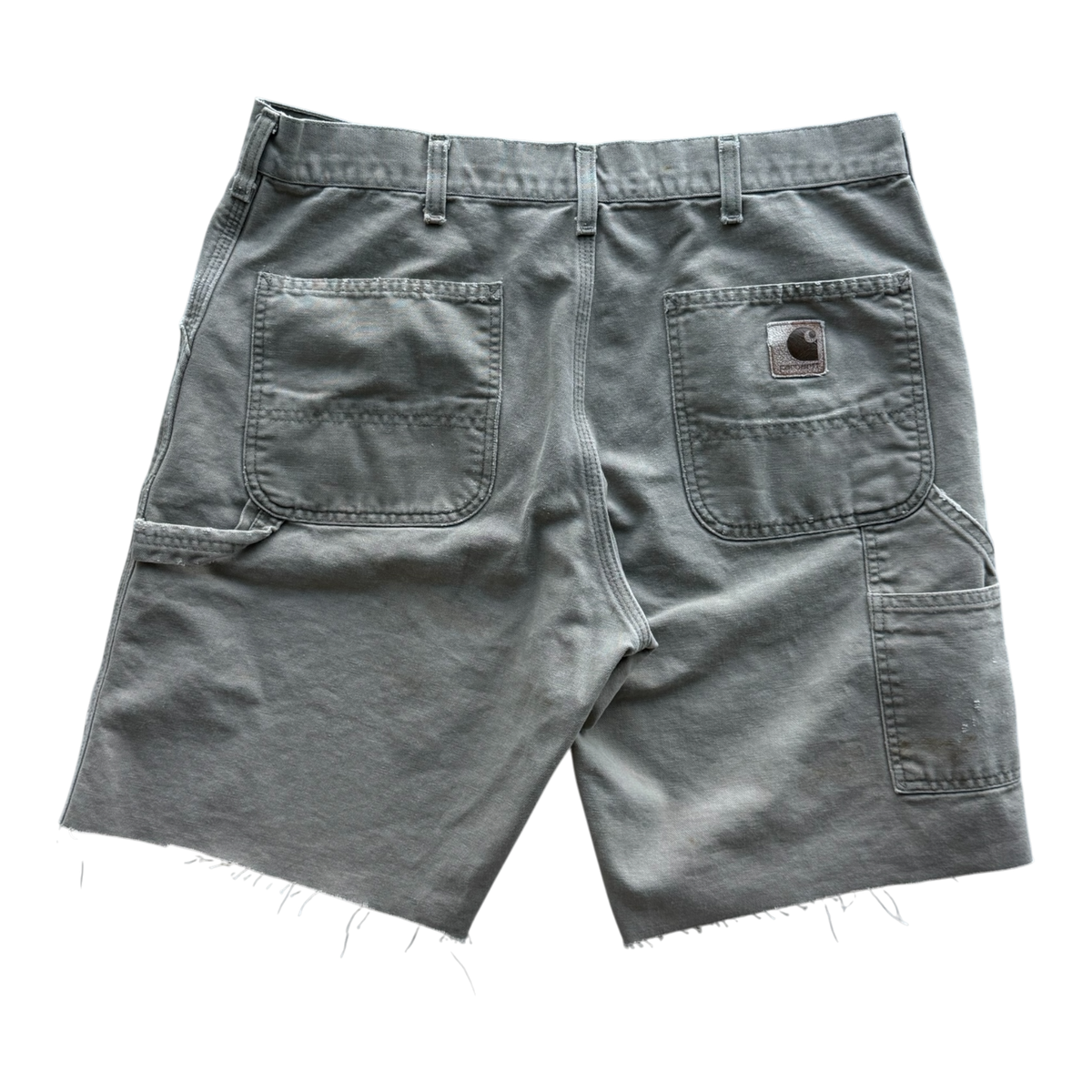 Multi Patch Grey Denim Shorts