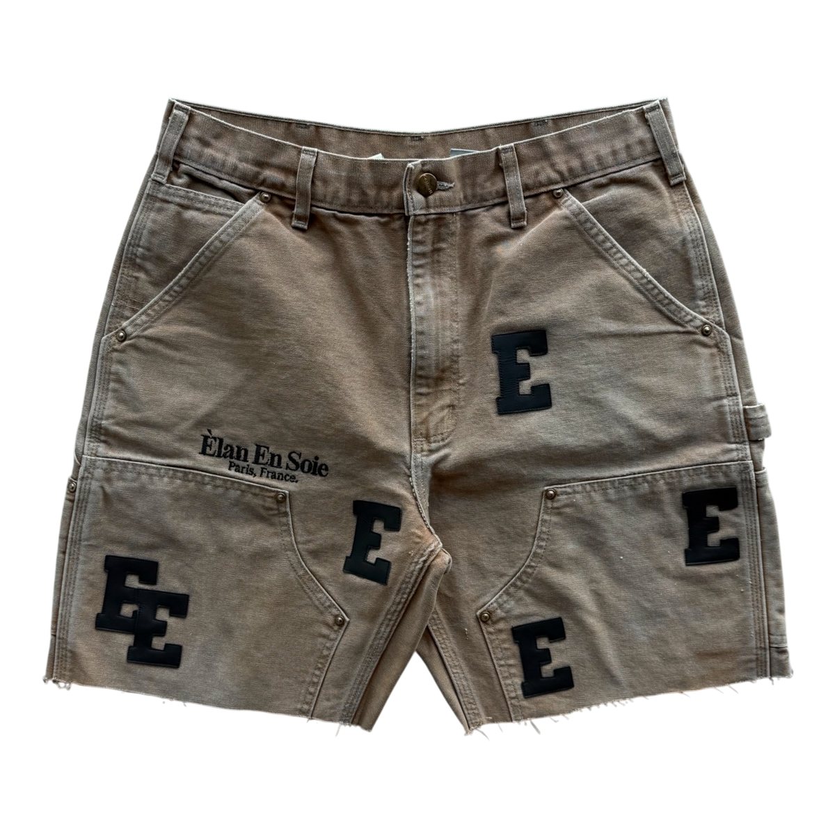 Black Patch Tan Carpenter Shorts