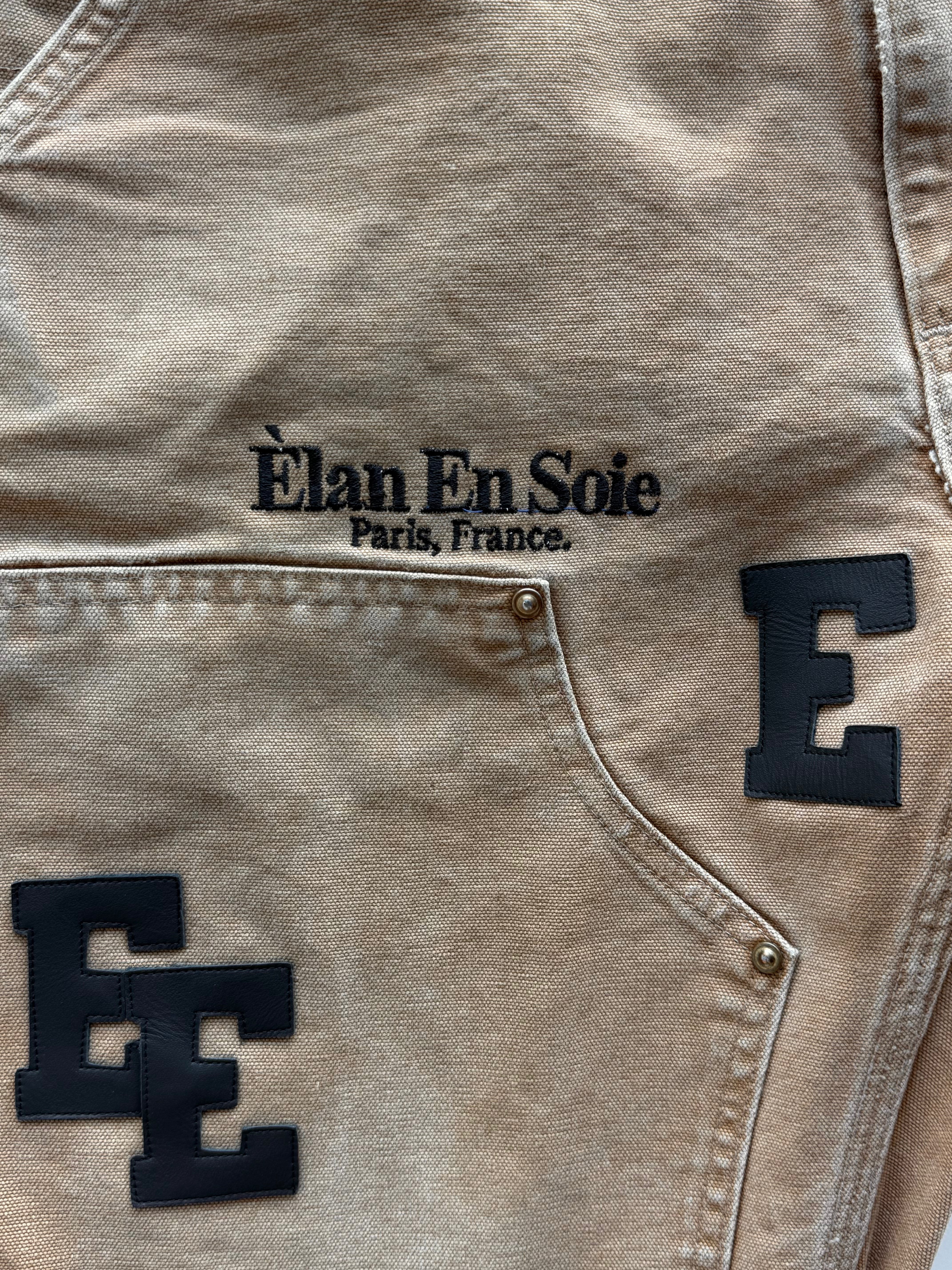 Black Patch Tan Carpenter Shorts