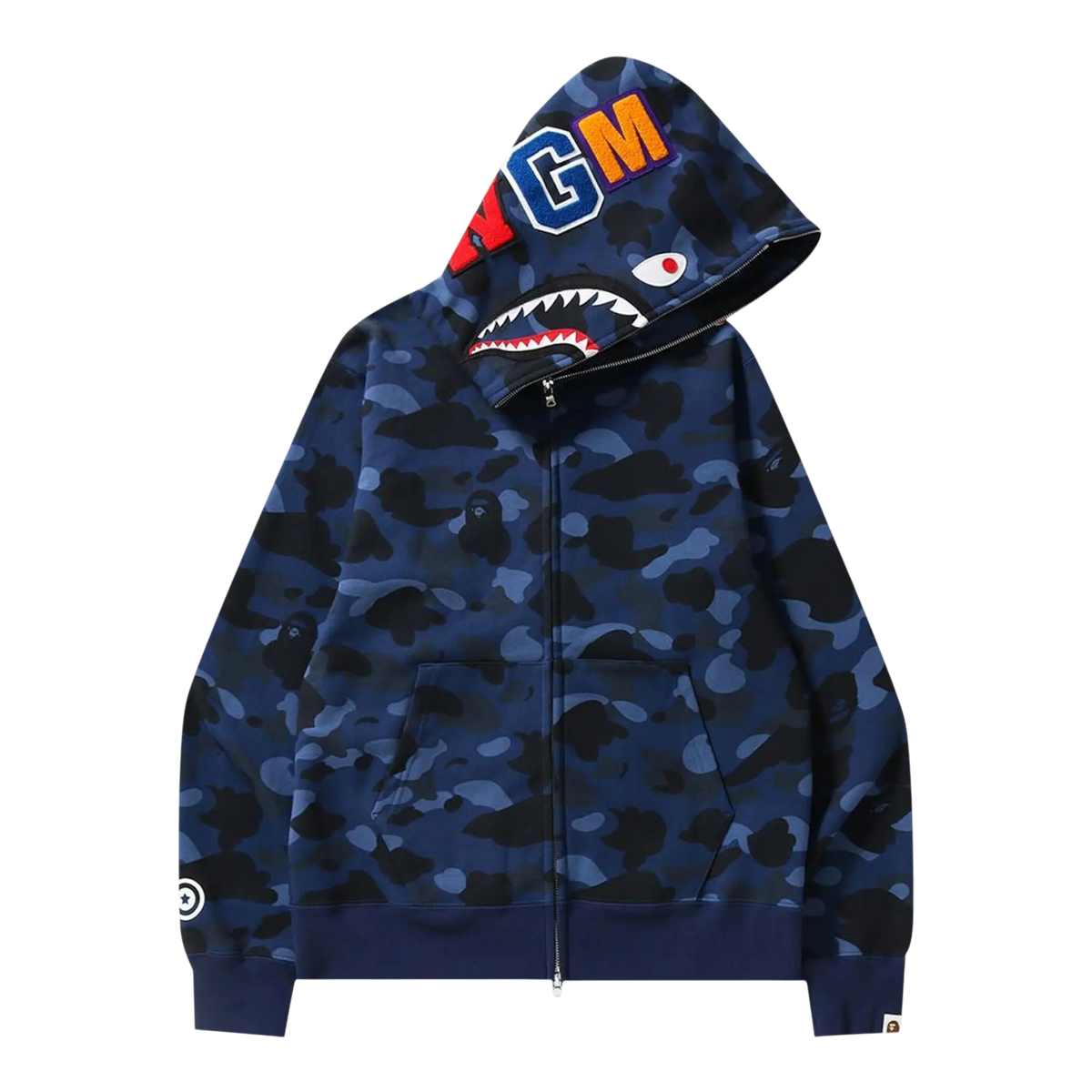 Color Camo Shark Full Zip Hoodie (SS23) Navy