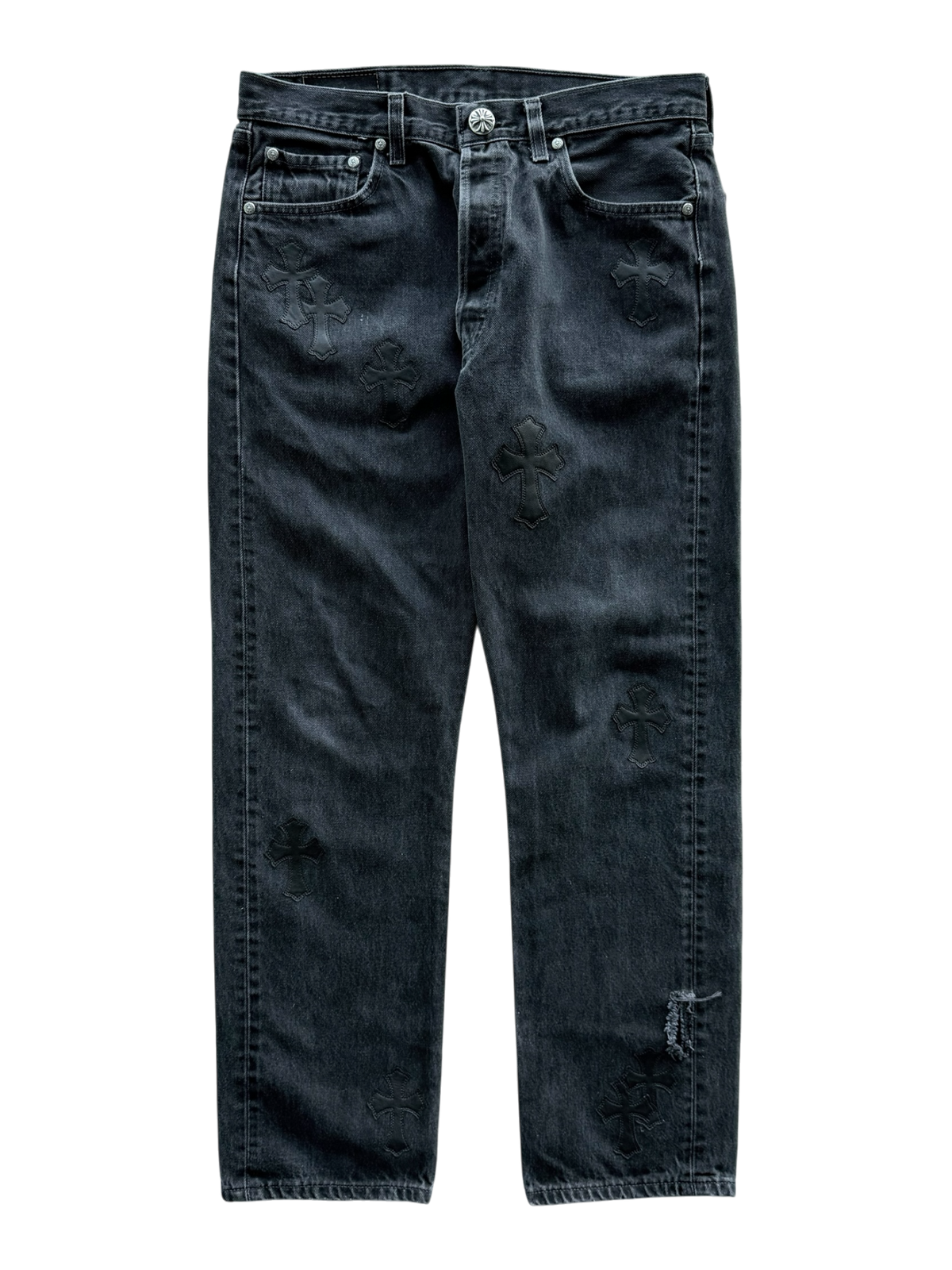 Levi's 501 Black Cross Patch Jeans Black