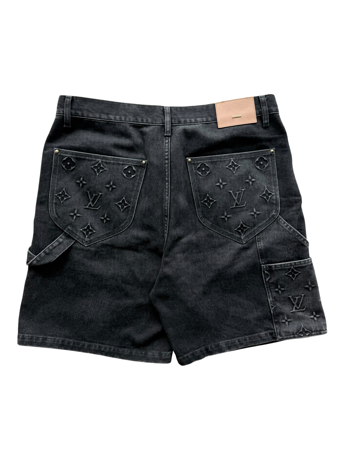 Black Carpenter Denim Shorts