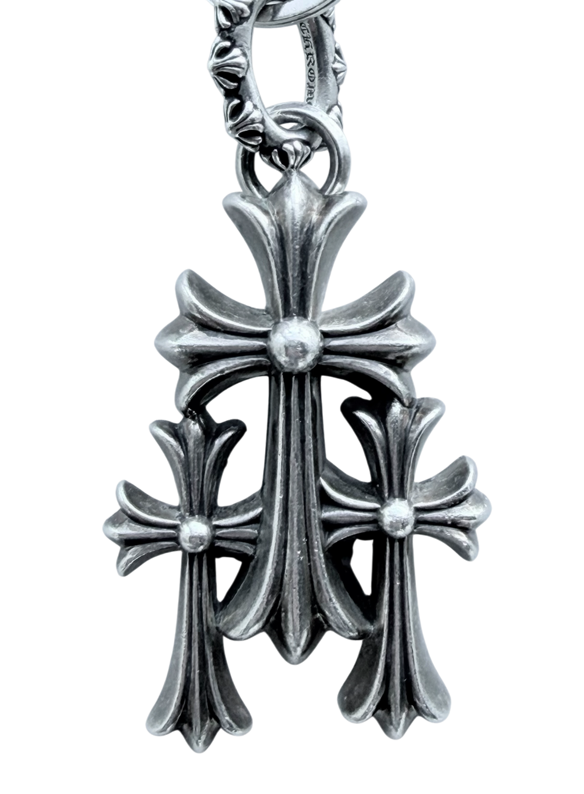 Triple Cross Fancy Link Keychain
