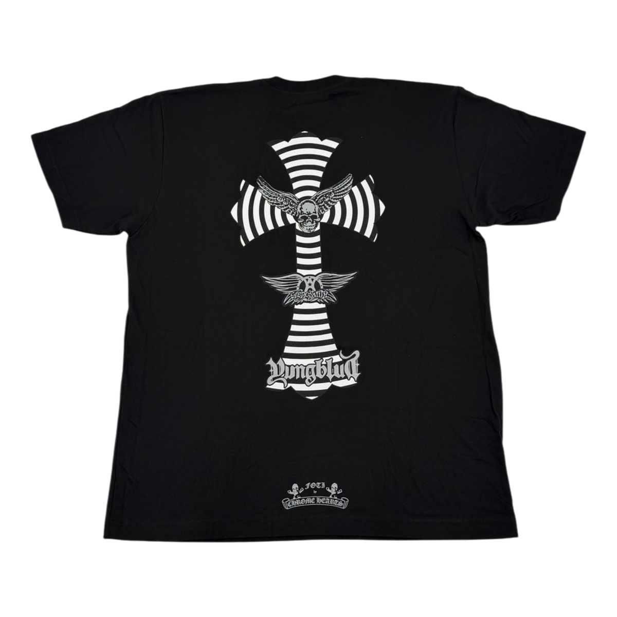 Foti x Yungblud Aerosmith Short Sleeve Tee Shirt Black White