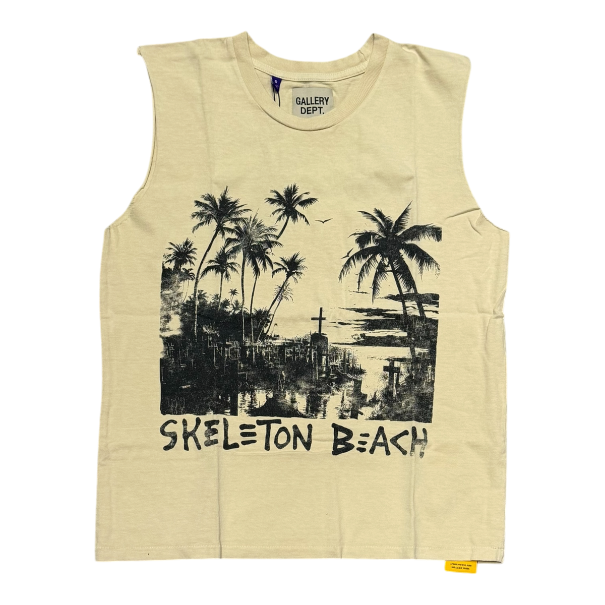Archival White Skeleton Beach Sleeveless T-Shirt