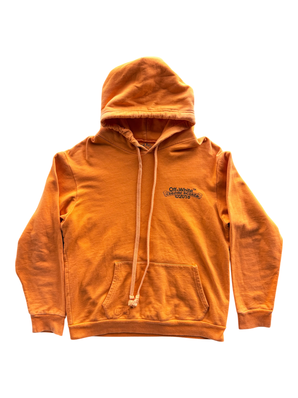 Off-White Orange & Black Scroll Logo Hoodie