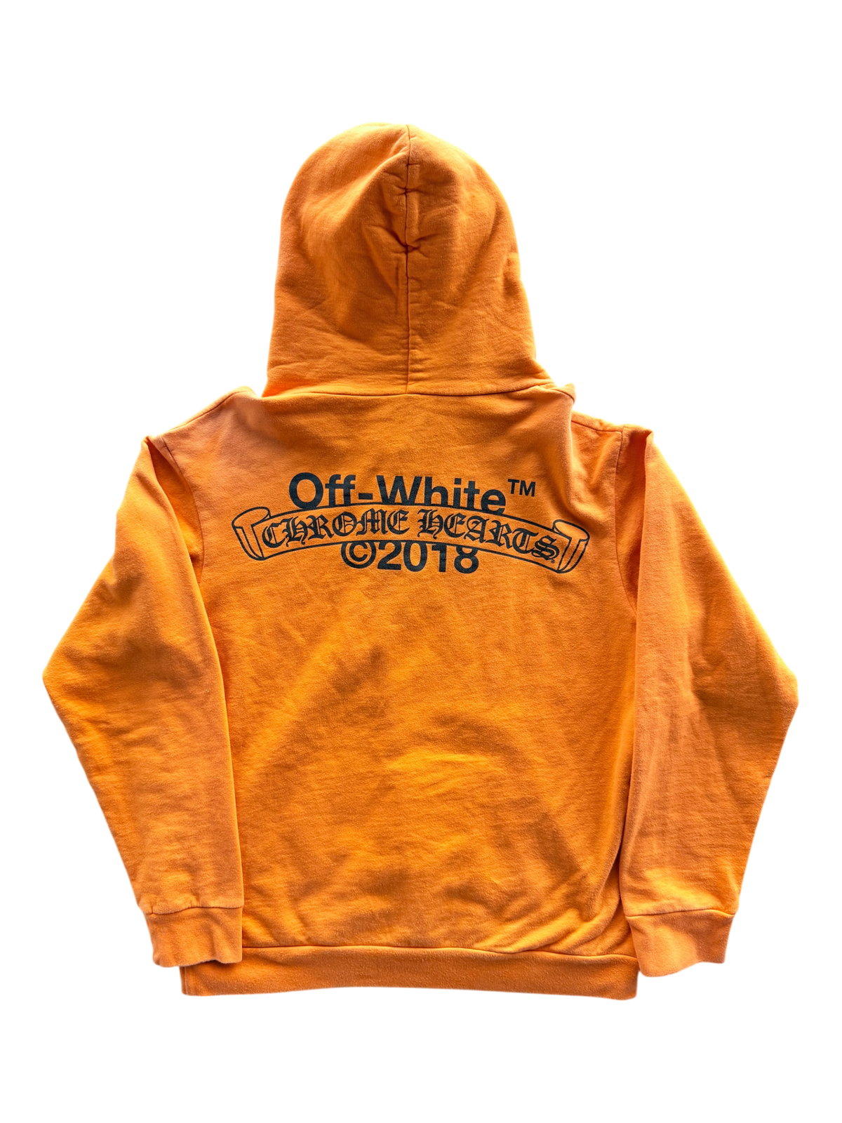 Off-White Orange & Black Scroll Logo Hoodie