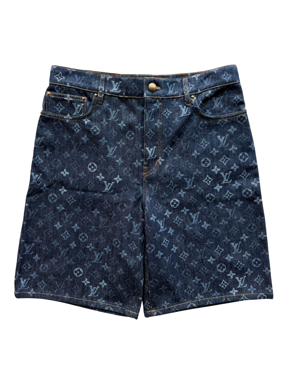 Monogram Denim Shorts
