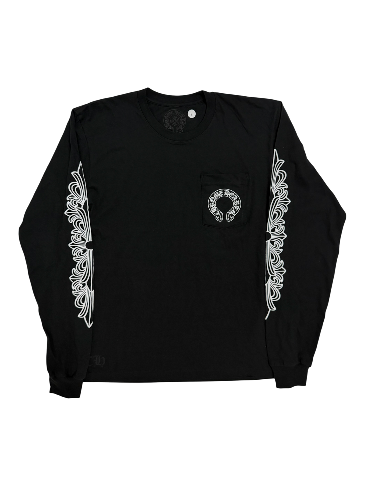 Horseshoe Floral Long Sleeve Black