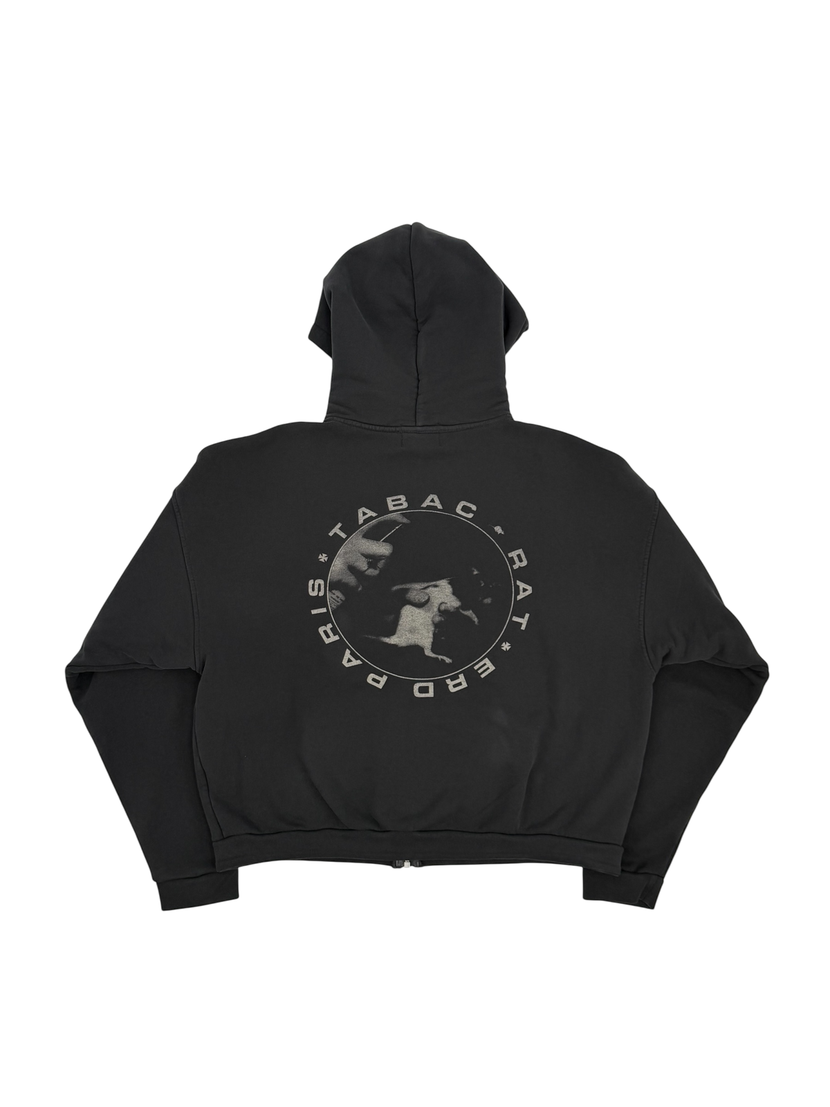 Tabac Rat Printed Cotton-Jersey Zip-Up Hoodie