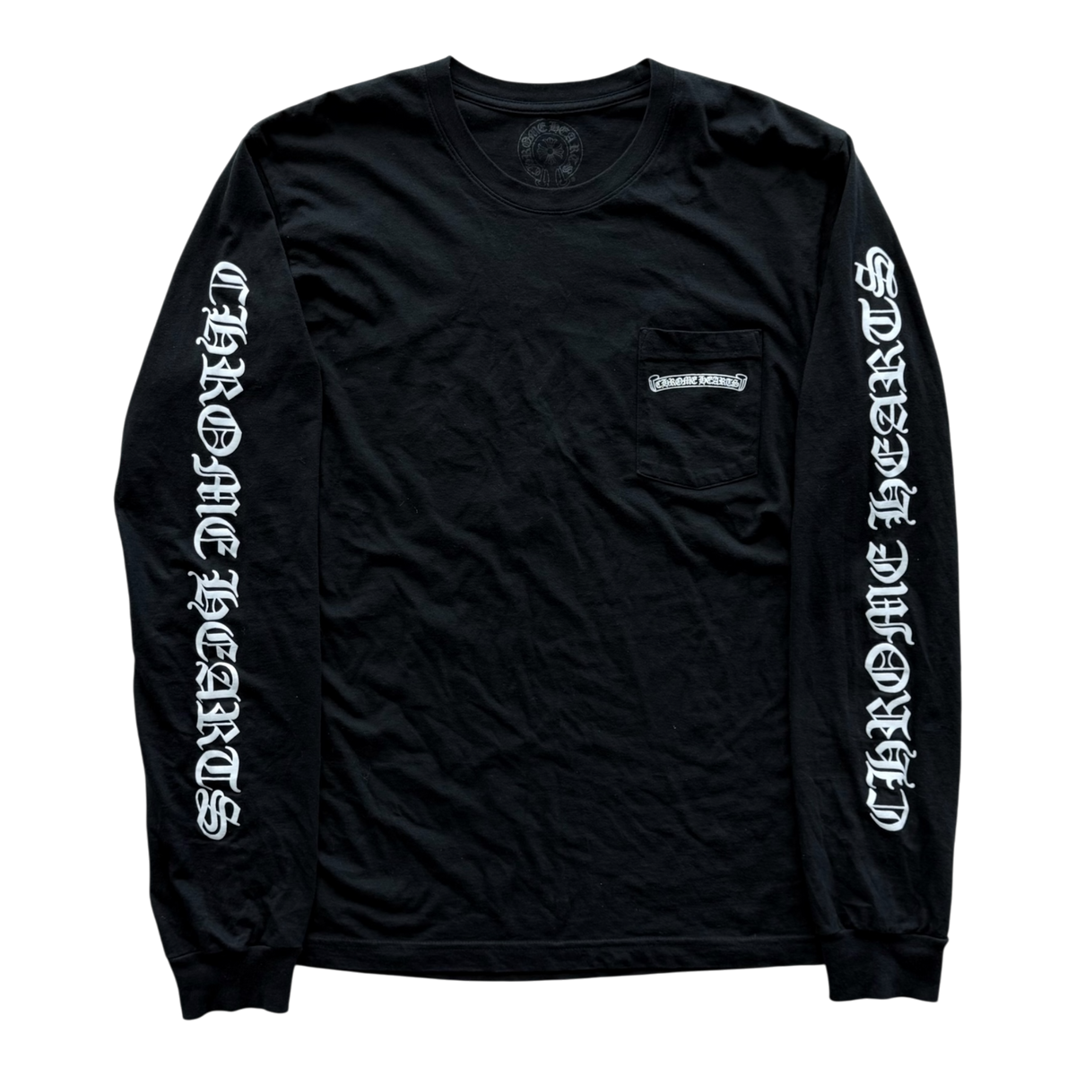 Black Scroll Logo Pocket L/S