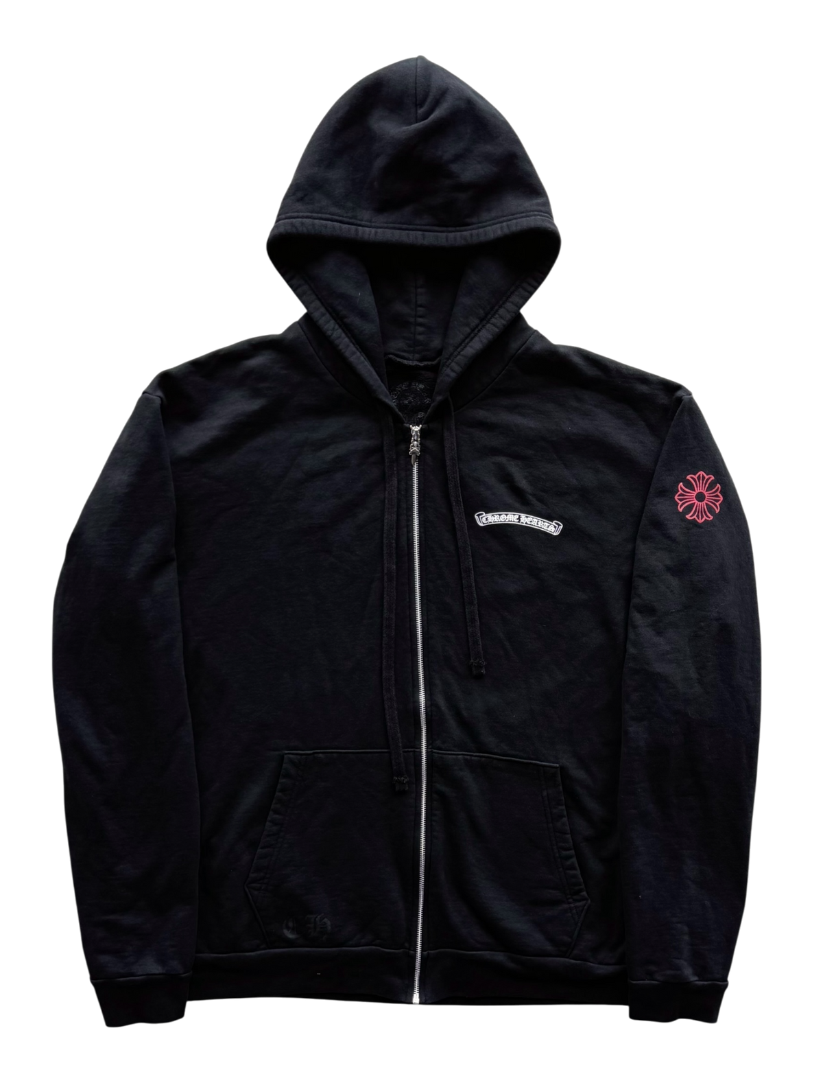 NYC Exclusive Scroll Logo Zip Hoodie Black/Red