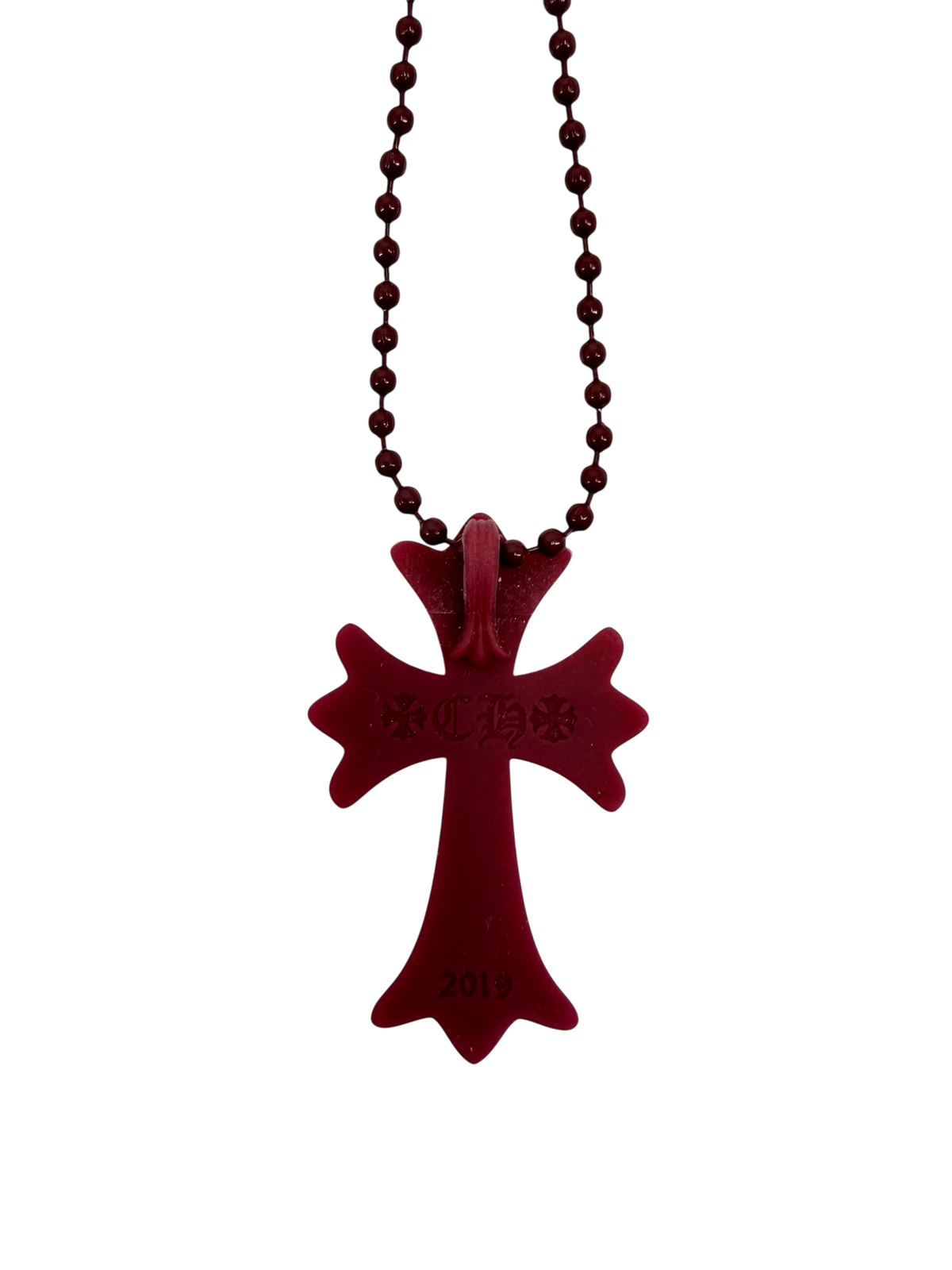 Silichrome Bordeaux Cross Necklace