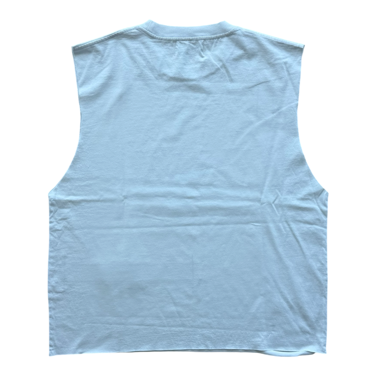 Paris Graffiti Cut Off Distressed Tee White