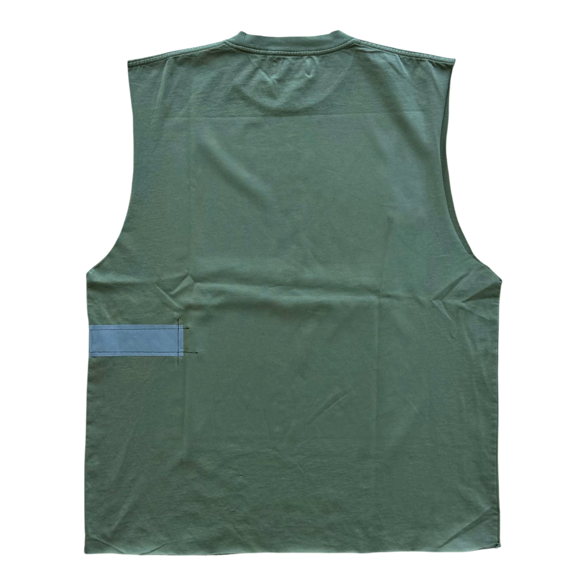 Showtime Cut Off Distressed Tee Green