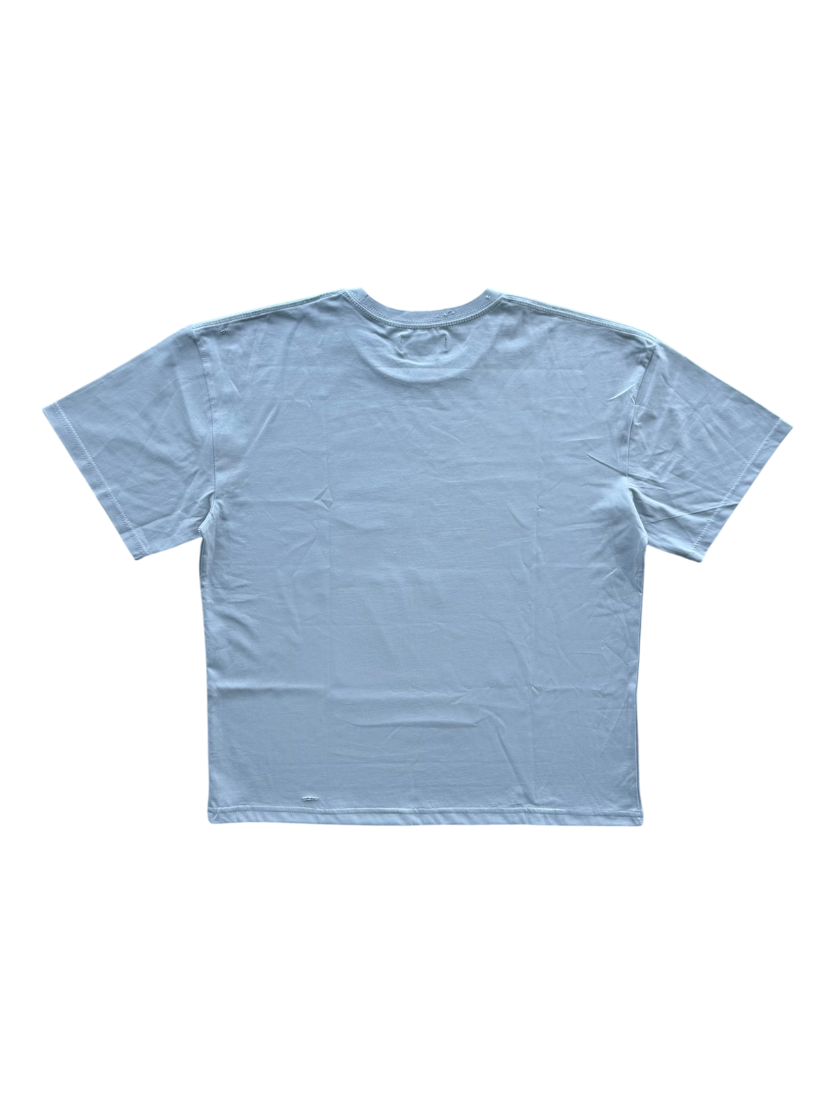 Lip Tattoo Distressed Tee Grey
