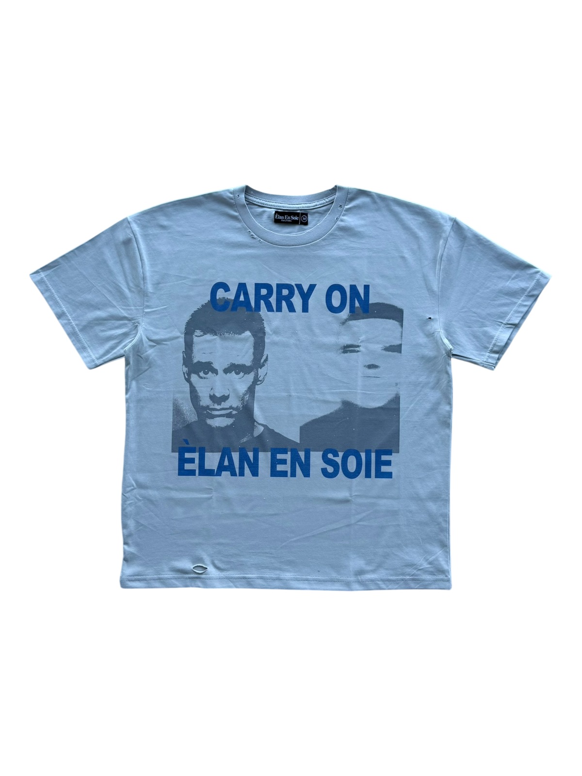 Carry On Distressed Tee Grey