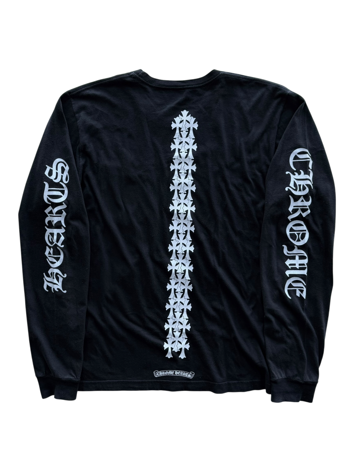 Vintage Spine Crosses Long Sleeve Tee Black