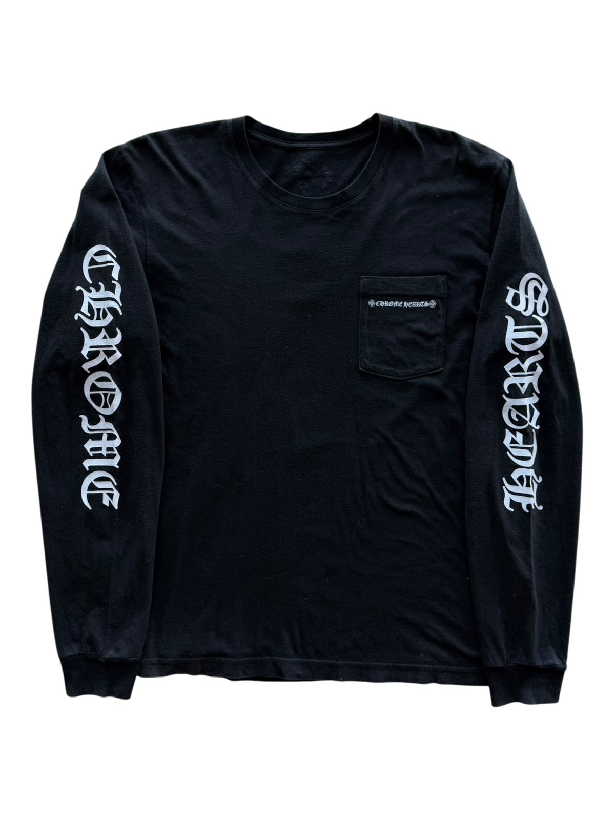 Vintage Spine Crosses Long Sleeve Tee Black