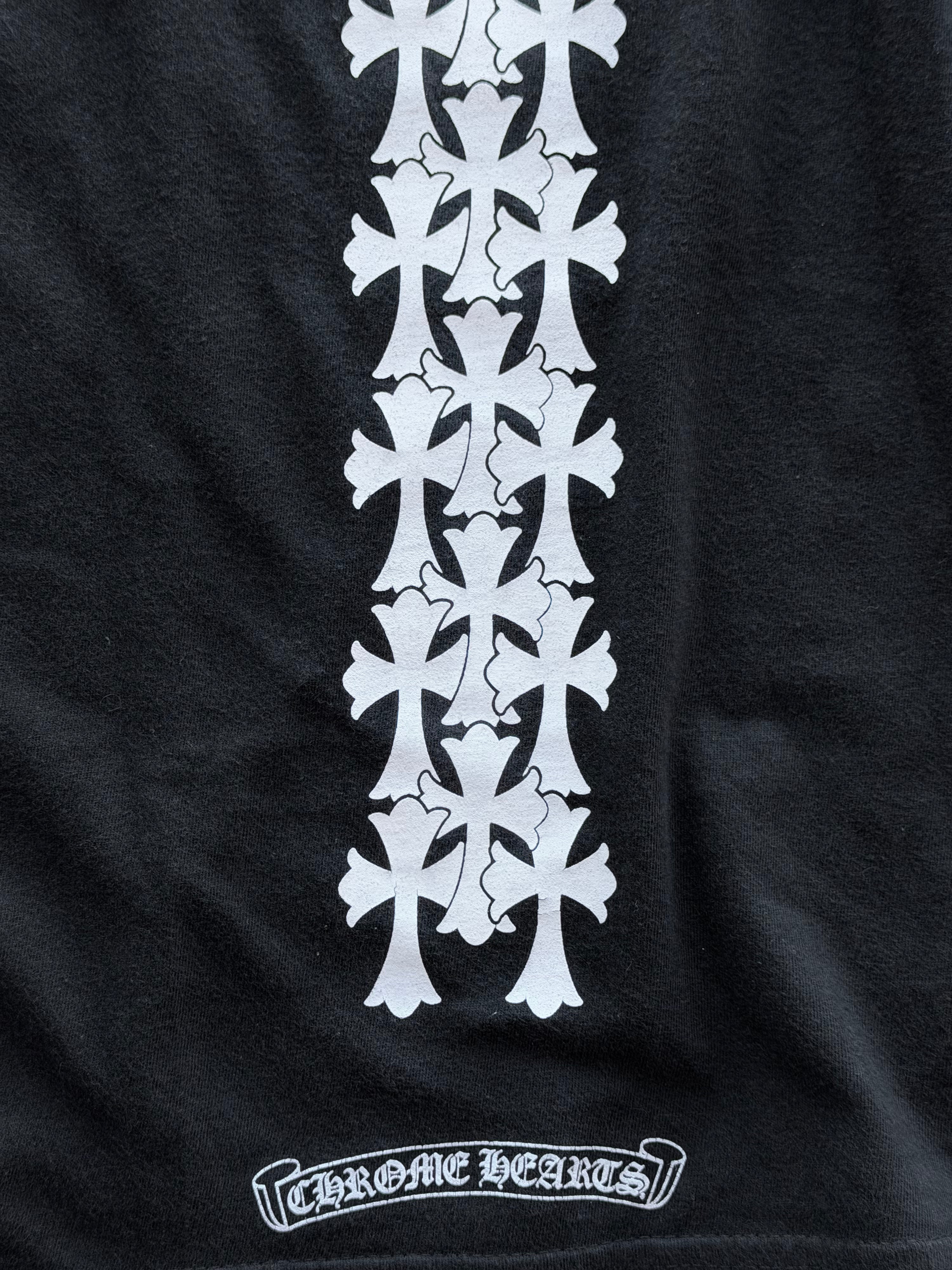 Vintage Spine Crosses Long Sleeve Tee Black