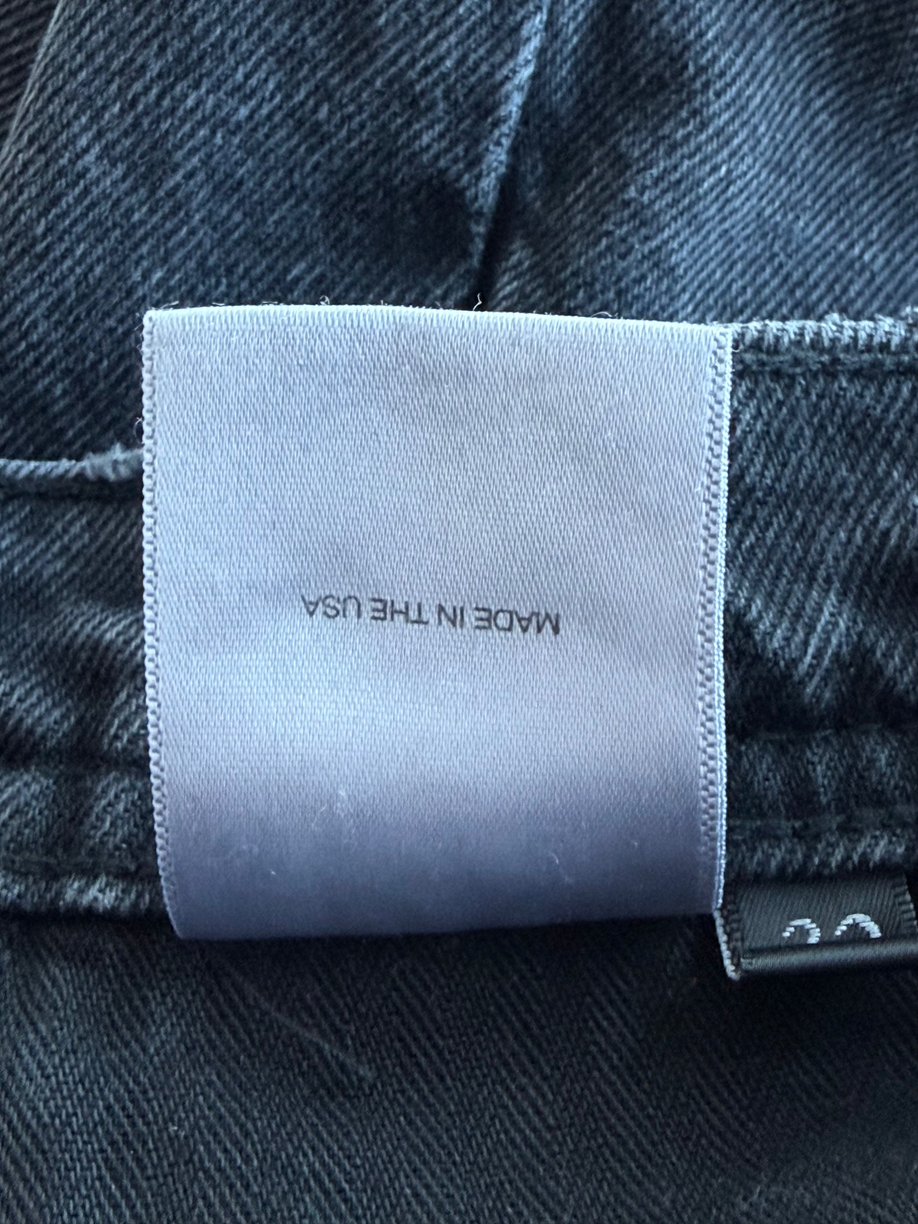 Black Distressed Flared Jeans